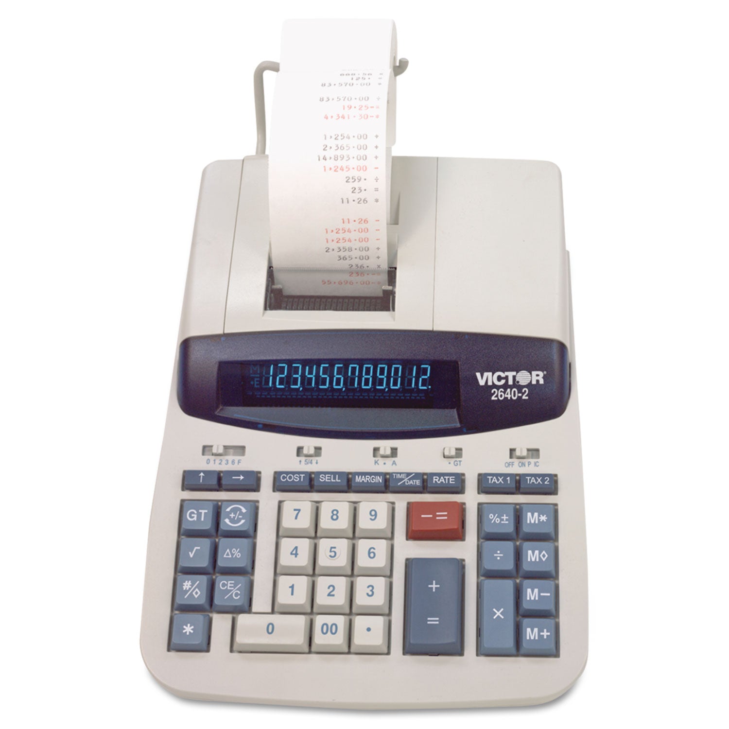 2640-2 Two-Color Printing Calculator, Black/Red Print, 4.6 Lines/Sec -