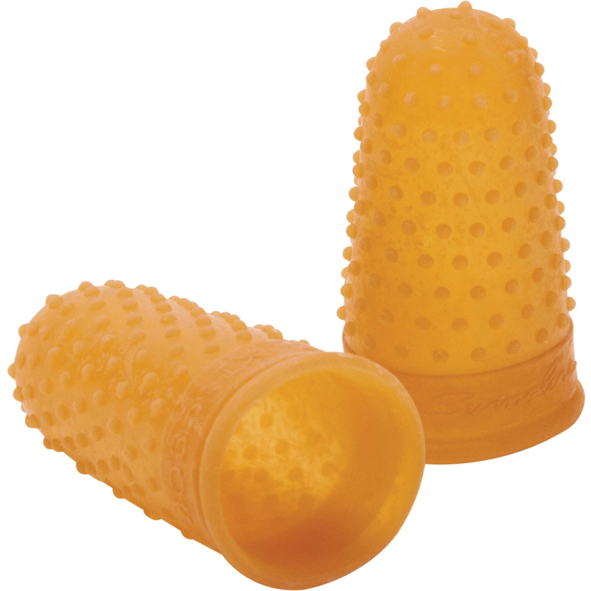 Swingline Rubber Finger Tips - #11 with 0.56" Diameter - Small Size - Rubber - Amber - 1 Dozen -