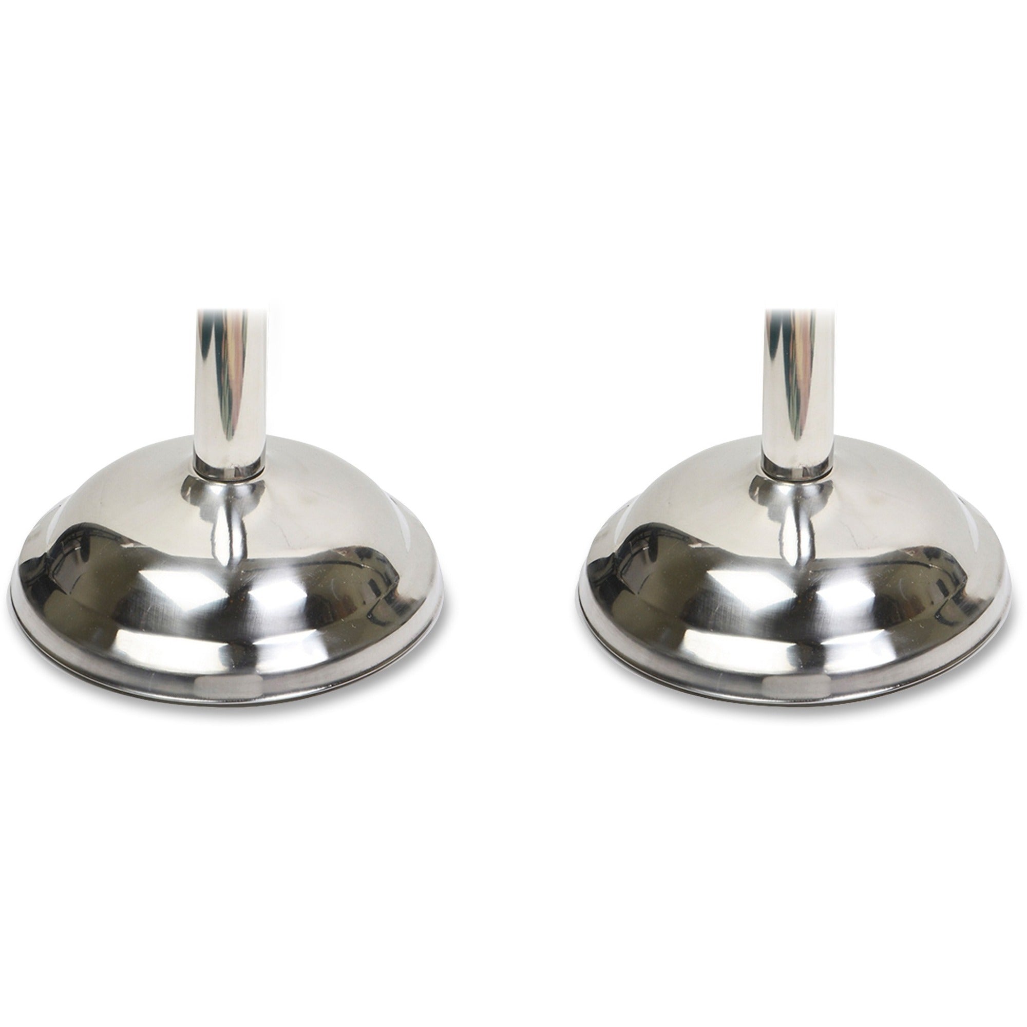 Tatco Bell-shaped Weight Base for Stanchion - Stainless Steel Black Rope - Chrome - 2 / Box -