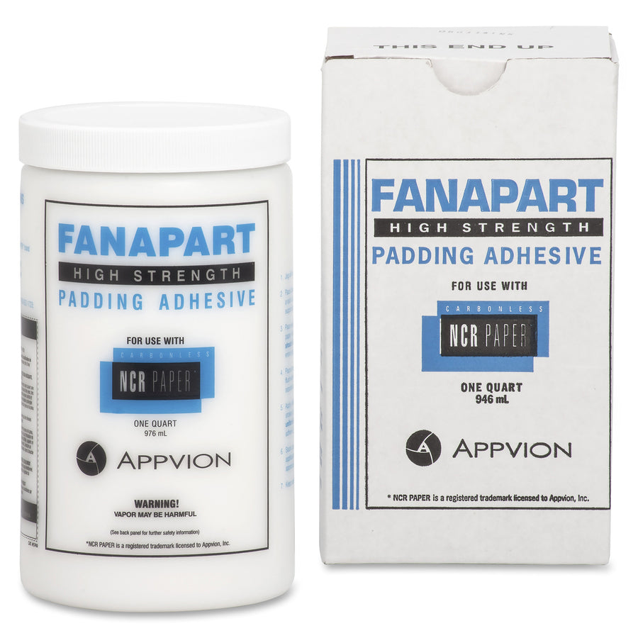 NCR Paper Fanapart Padding Adhesive - 1 quart - 1 Each -