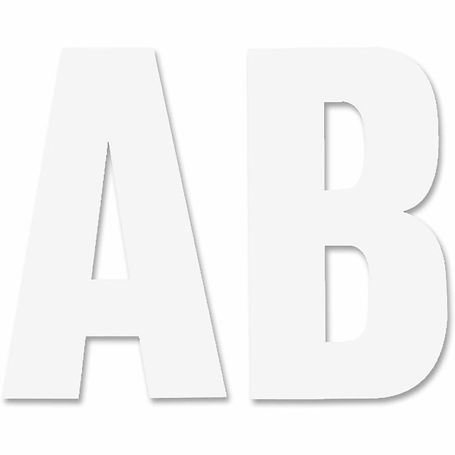 Chartpak Vinyl Helvetica Style Letters/Numbers - 12 x Numbers, 167 x Capital Letters Shape - Self-adhesive - Helvetica Style - Easy to Use - 0.50" Height - White - Vinyl - 1 / Pack -
