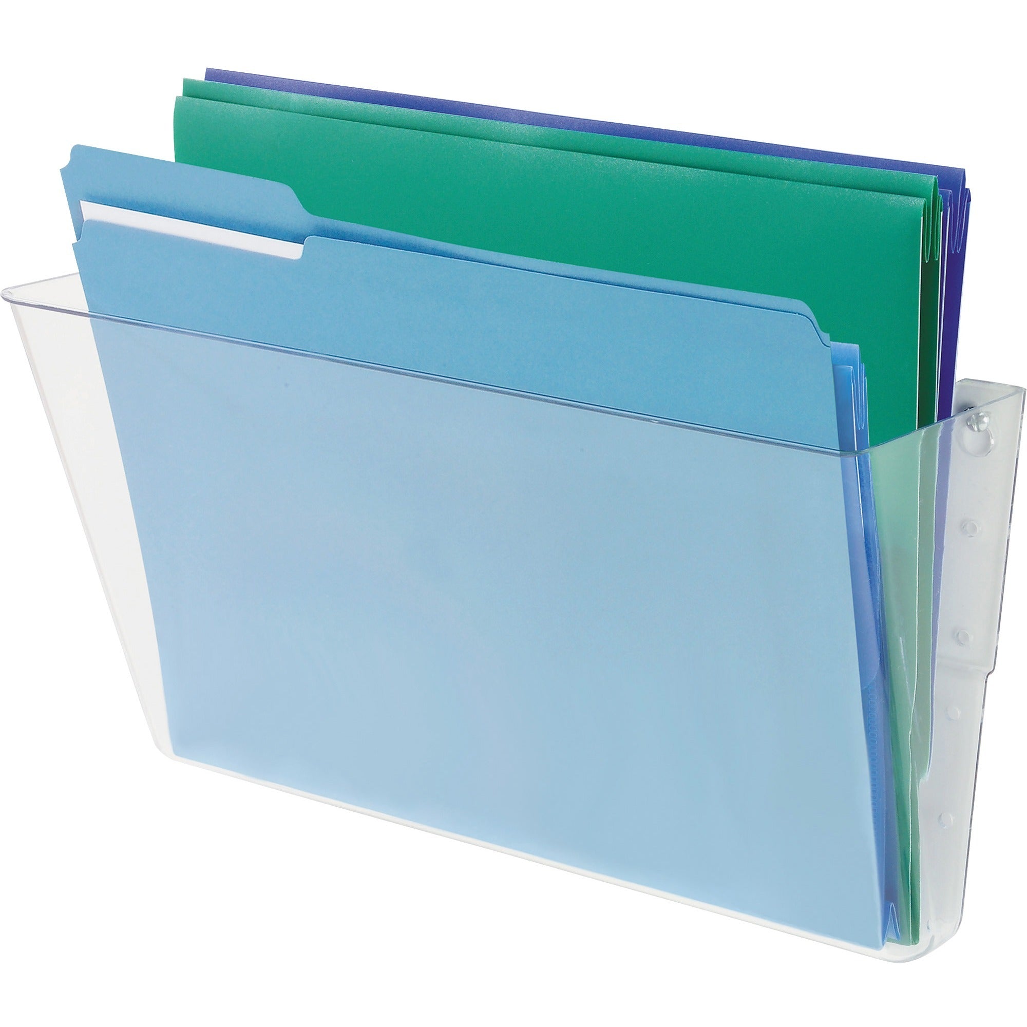 Deflecto EZ Link Stackable DocuPocket - 1 Compartment(s) - 7" Height x 13" Width x 4" Depth - Stackable - Clear - Plastic - 1 Each -