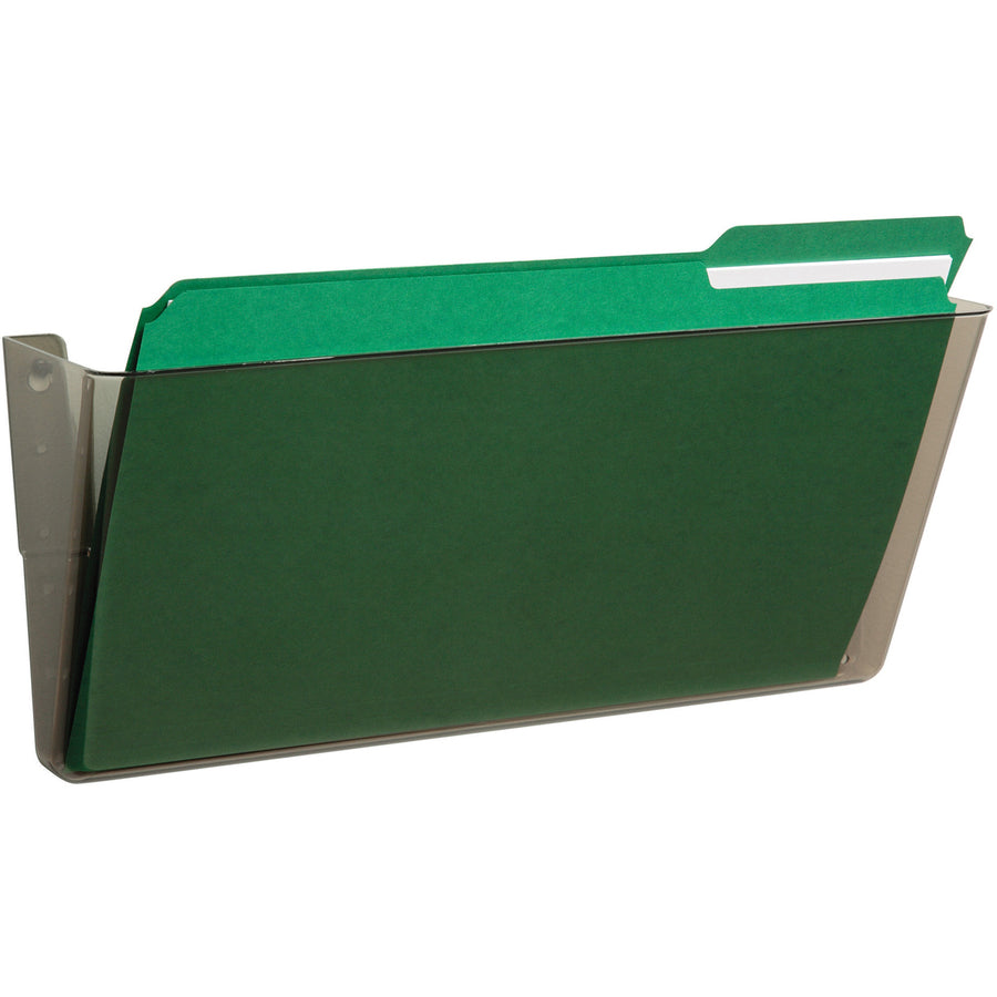 Deflecto EZ Link Stackable DocuPocket - 1 Compartment(s) - 7" Height x 16.3" Width x 4" Depth - Stackable - Smoke - 1 Each -