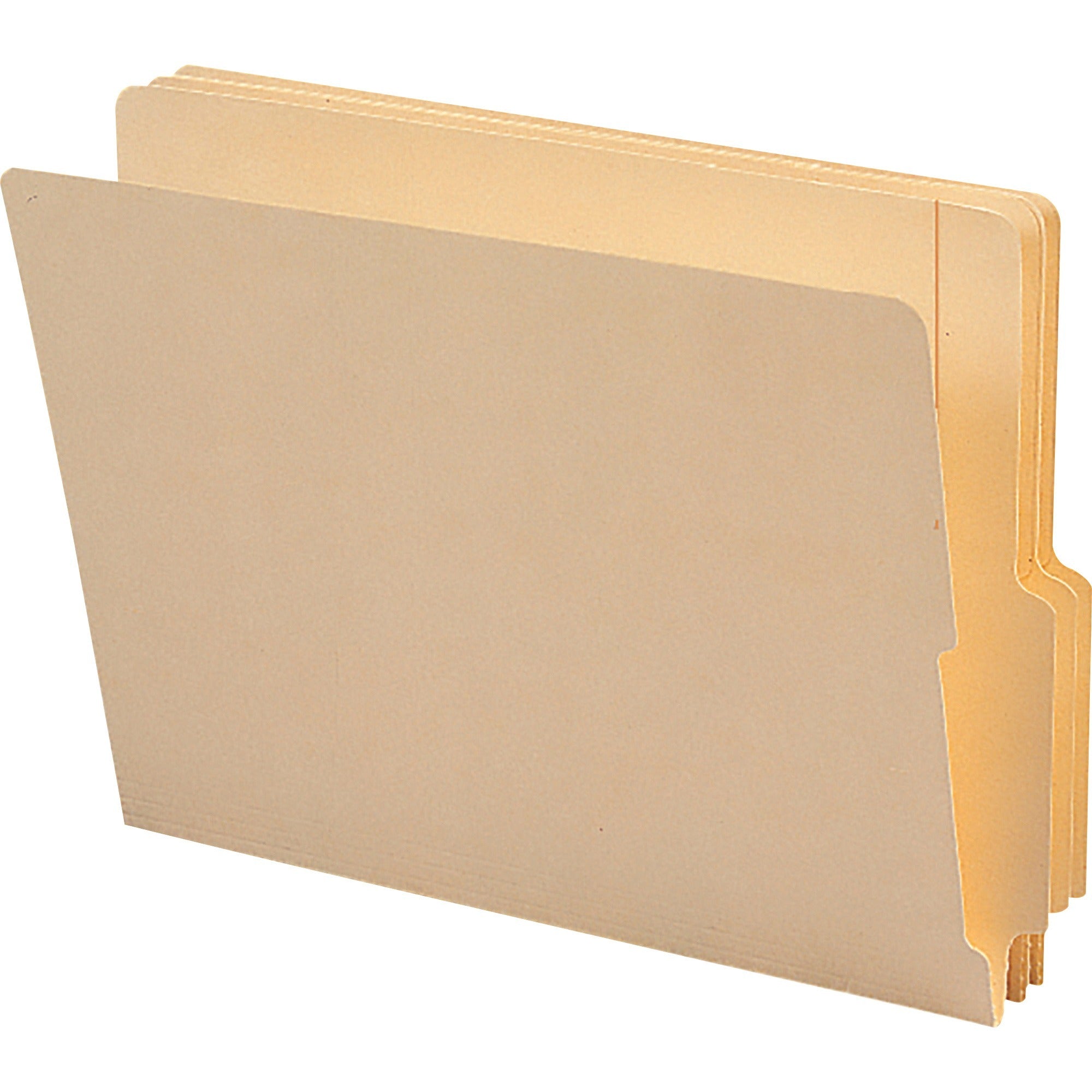 Smead Shelf-Master 1/3 Tab Cut Letter Recycled End Tab File Folder - 8 1/2" x 11" - 3/4" Expansion - End Tab Location - Bottom Tab Position - Manila - 10% Recycled - 100 / Box -