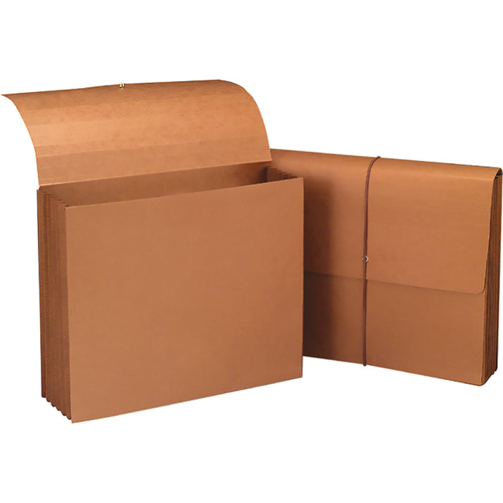 Smead Letter Recycled File Wallet - 8 1/2" x 11" - 5 1/4" Expansion - Redrope - Redrope - 30% Recycled - 10 / Box -