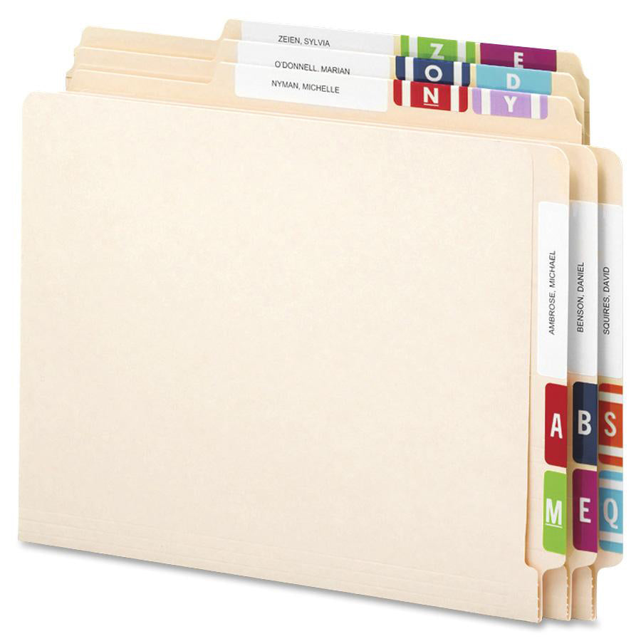 Smead AlphaZ ACCS Color-Coded Labels - "M" - 1" Width x 1 5/8" Length - Light Green - 10 / Sheet - 100 / Pack -