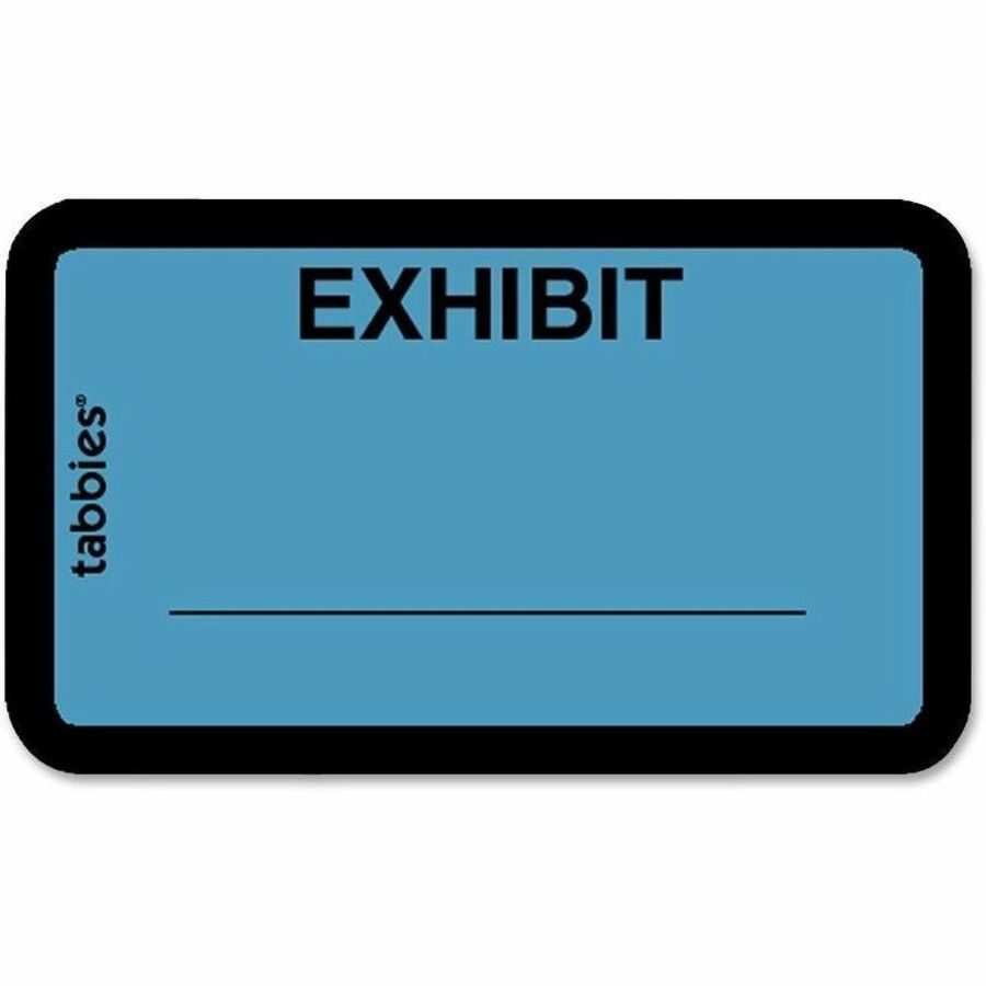Tabbies Color-coded Legal Exhibit Labels - 1 5/8" Width x 1" Length - Blue - 252 / Pack -