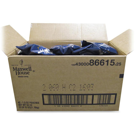 Maxwell House Ground Regular Coffee - 1.5 oz Per Packet - 42 / Carton -