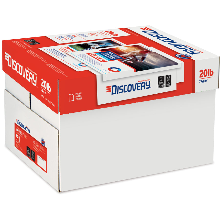 Discovery Premium Multipurpose Paper - Anti-Jam - White - 97 Brightness - Ledger/Tabloid - 11" x 17" - 20 lb Basis Weight - 2500 / Carton - Excellent Ink Absorption - White -