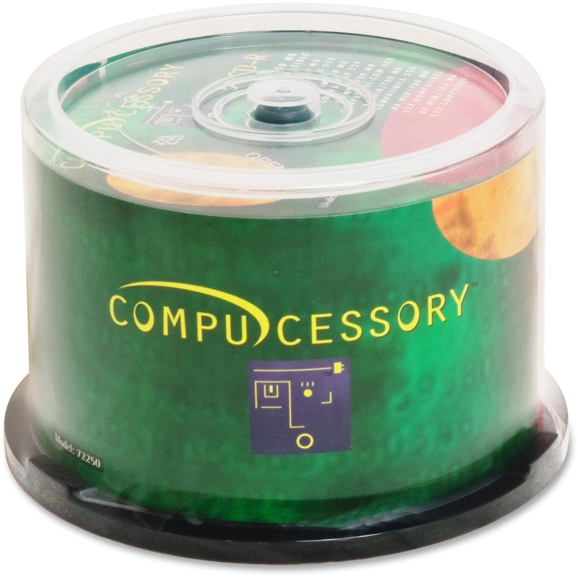 Compucessory CD Recordable Media - CD-R - 52x - 700 MB - 50 Pack Spindle - 120mm - 1.33 Hour Maximum Recording Time -