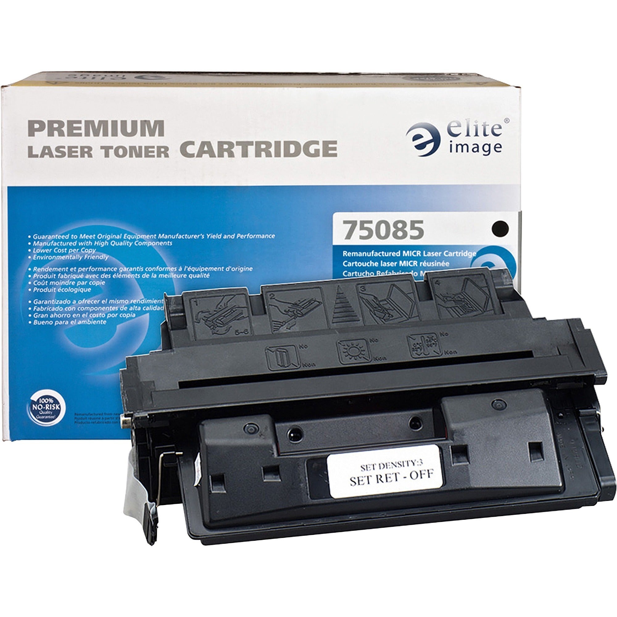 Elite Image Remanufactured MICR High Yield Laser Toner Cartridge - Alternative for HP 27A (C4127A) - Black - 1 Each - 10000 Pages -