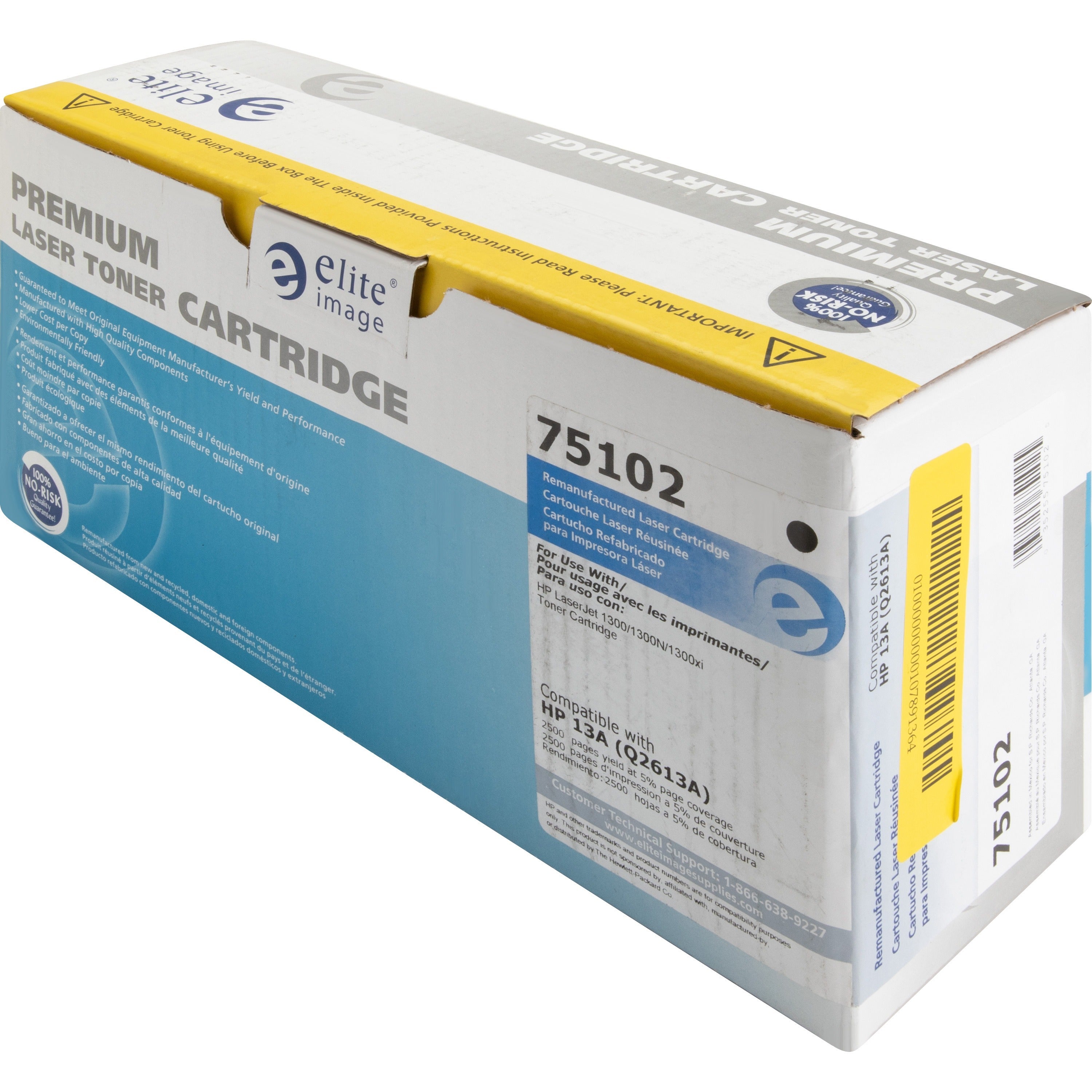 Elite Image Remanufactured Laser Toner Cartridge - Alternative for HP 13A (Q2613A) - Black - 1 Each - 2500 Pages -
