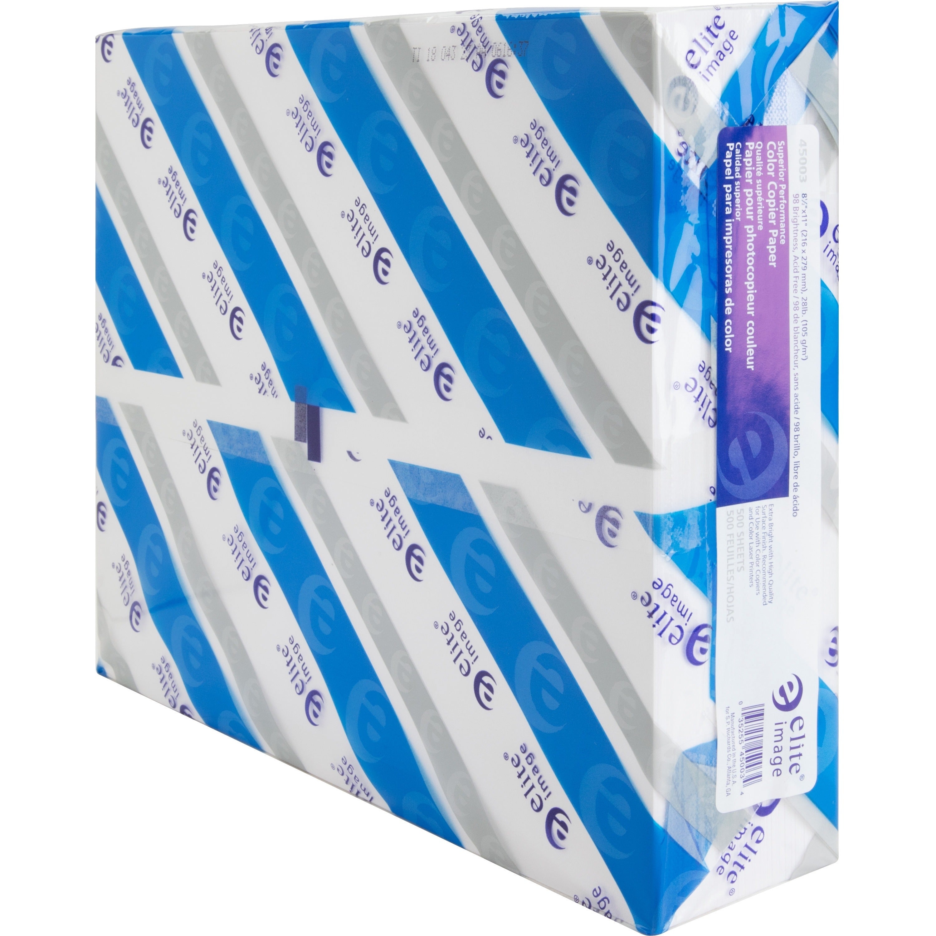 Elite Image Color Copier Paper - 98 Brightness - Letter - 8 1/2" x 11" - 28 lb Basis Weight - Smooth - 500 / Ream - White -