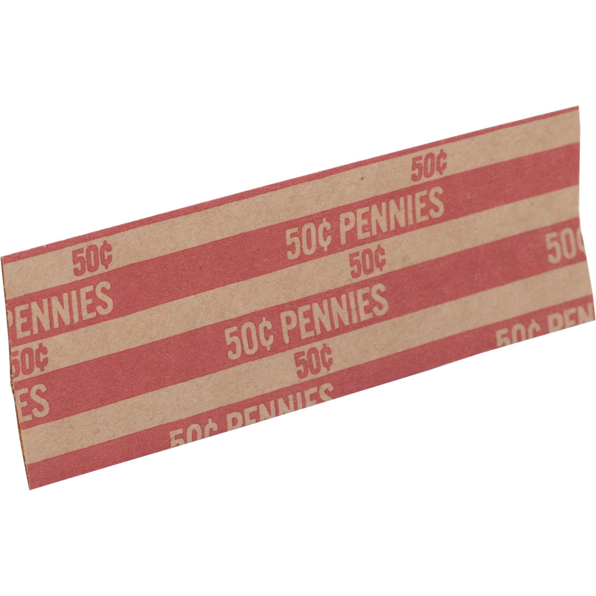 Sparco Flat Coin Wrappers - 1000 Wrap(s)Total $0.50 in 50 Coins of 1 Denomination - 60 lb Basis Weight - Kraft - Red - 1000 / Pack -