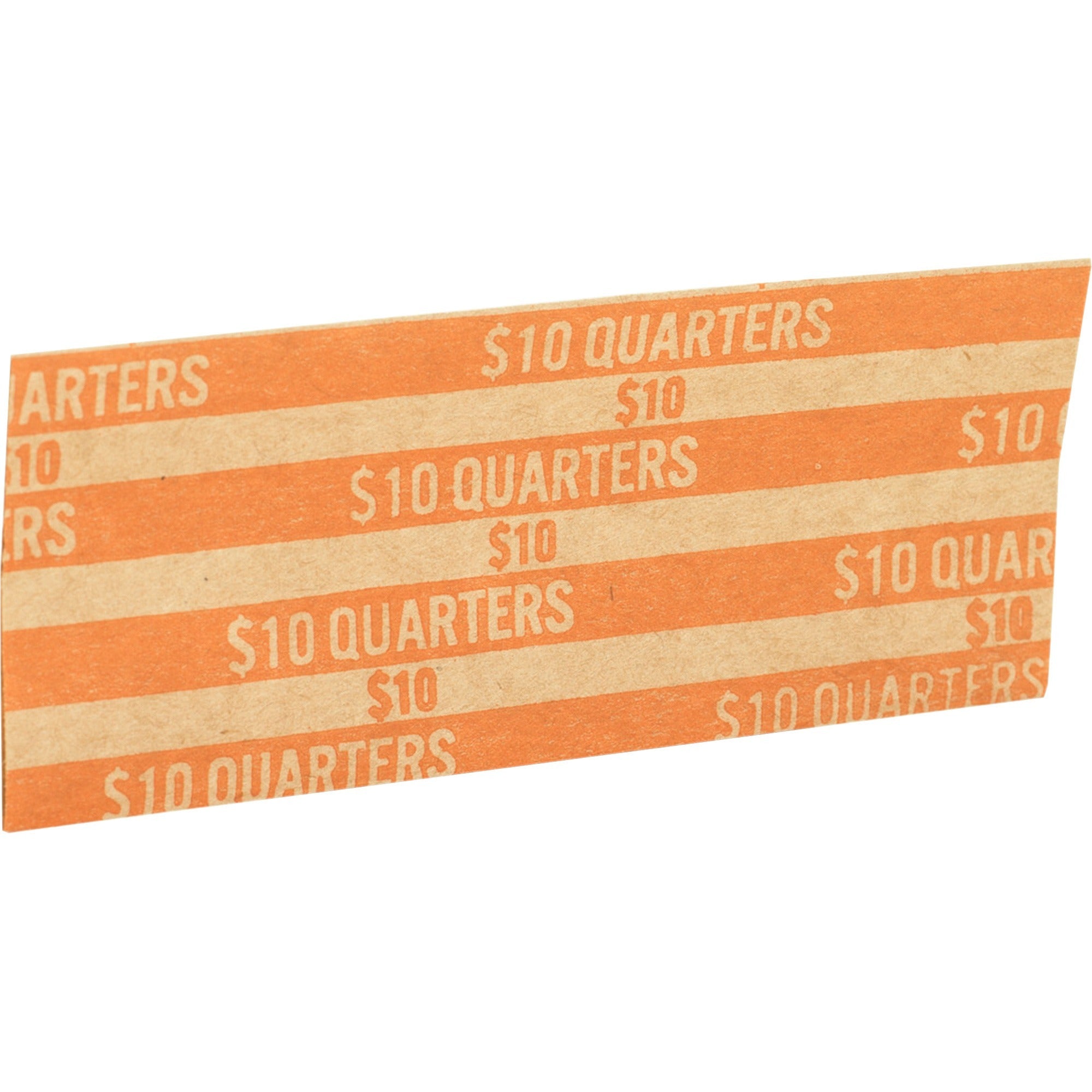 Sparco Flat Coin Wrappers - 1000 Wrap(s)Total $10 in 40 Coins of 25 Denomination - 60 lb Basis Weight - Kraft - Orange - 1000 / Pack -