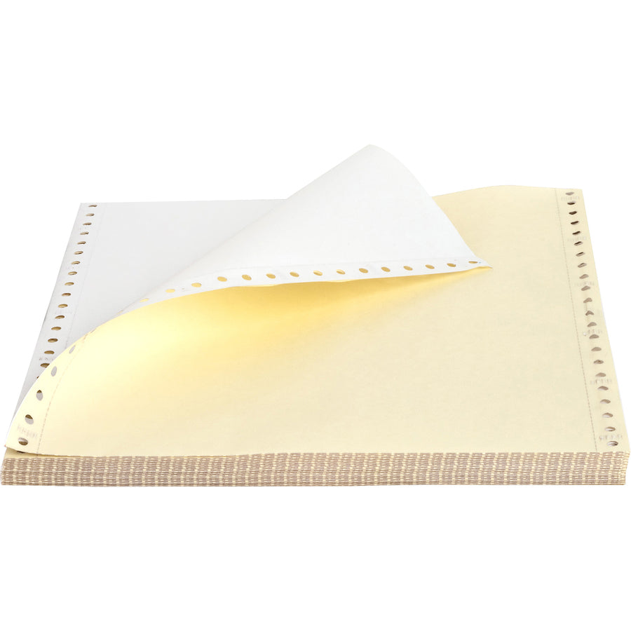 Sparco Multicolor Carbonless Computer Paper - Letter - 8 1/2" x 11" - 15 lb Basis Weight - 185 / Carton - Perforated - White -