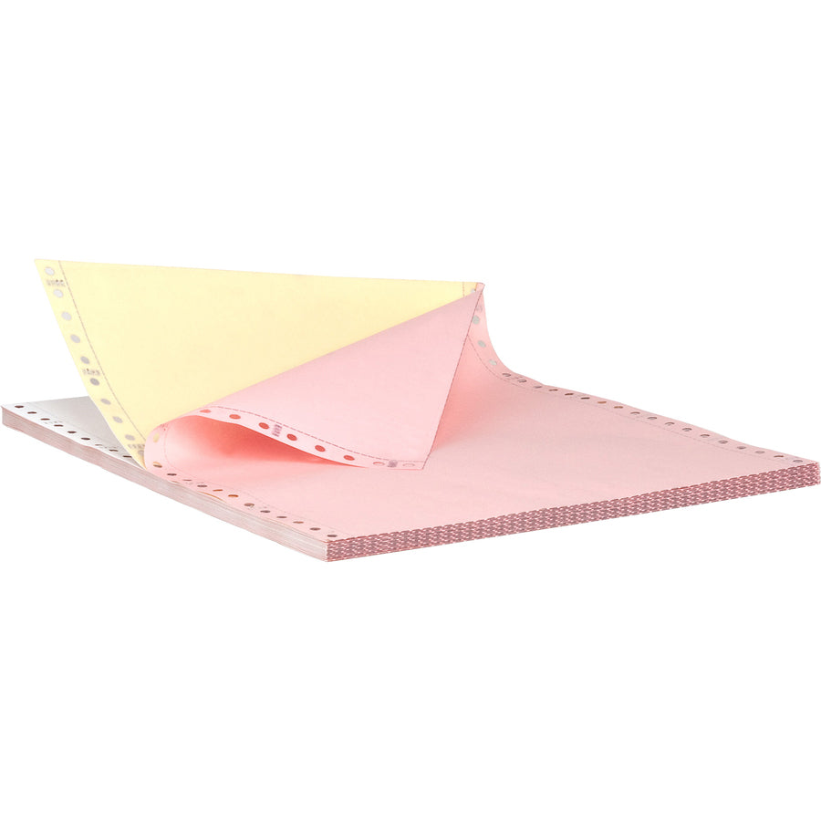 Sparco 3-part Computer Paper - Letter - 8 1/2" x 11" - 15 lb Basis Weight - 1200 / Carton - Perforated - Assorted -