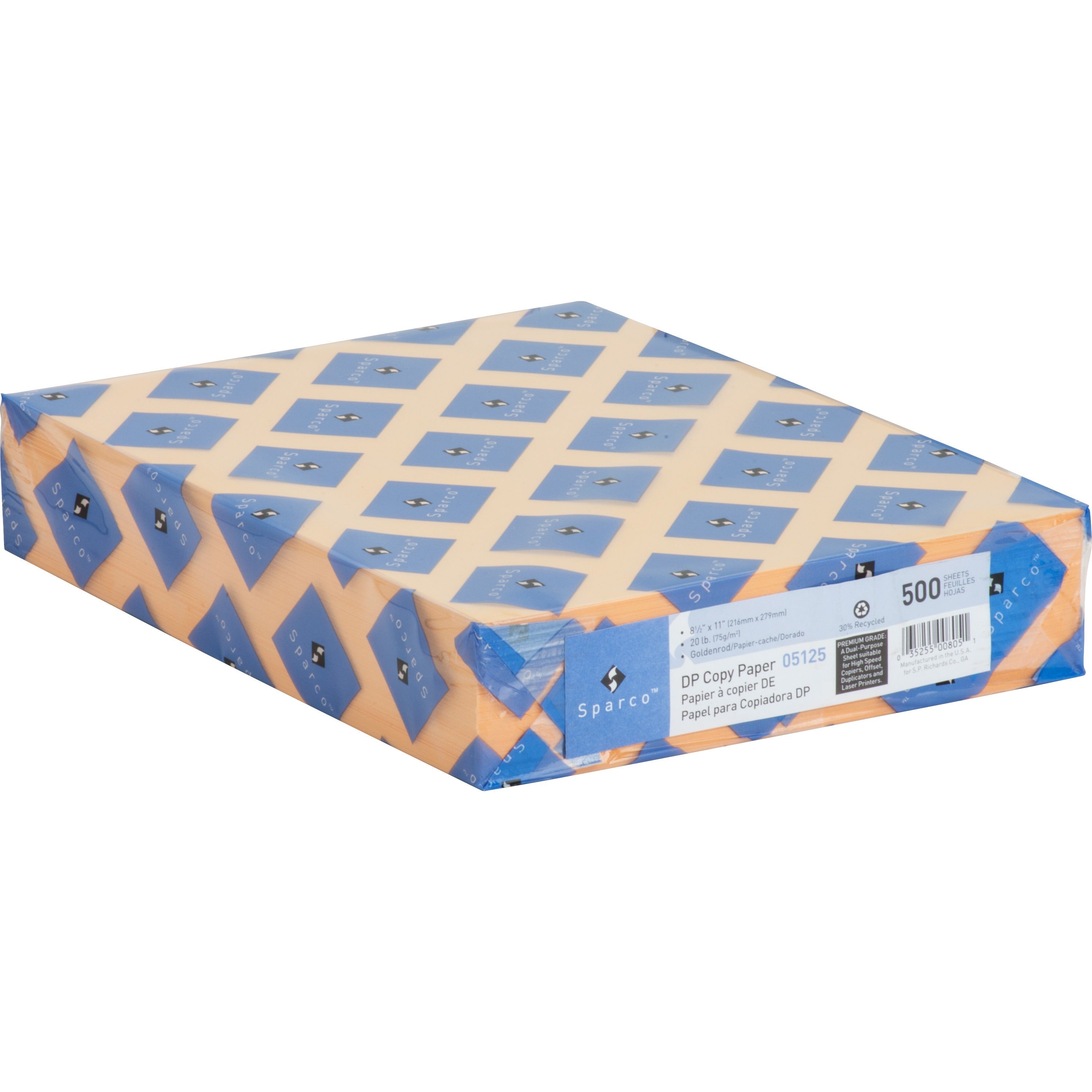 Sparco Premium Copy Paper - Goldenrod - Letter - 8 1/2" x 11" - 20 lb Basis Weight - 500 / Ream - Sustainable Forestry Initiative (SFI) - Lint-free, Archival-safe, Acid-free - Goldenrod -
