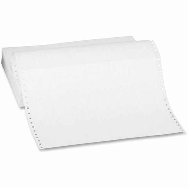 Sparco Continuous-form Plain Computer Paper - 14 7/8" x 11" - 20 lb Basis Weight - 270 / Carton - Perforated - White -