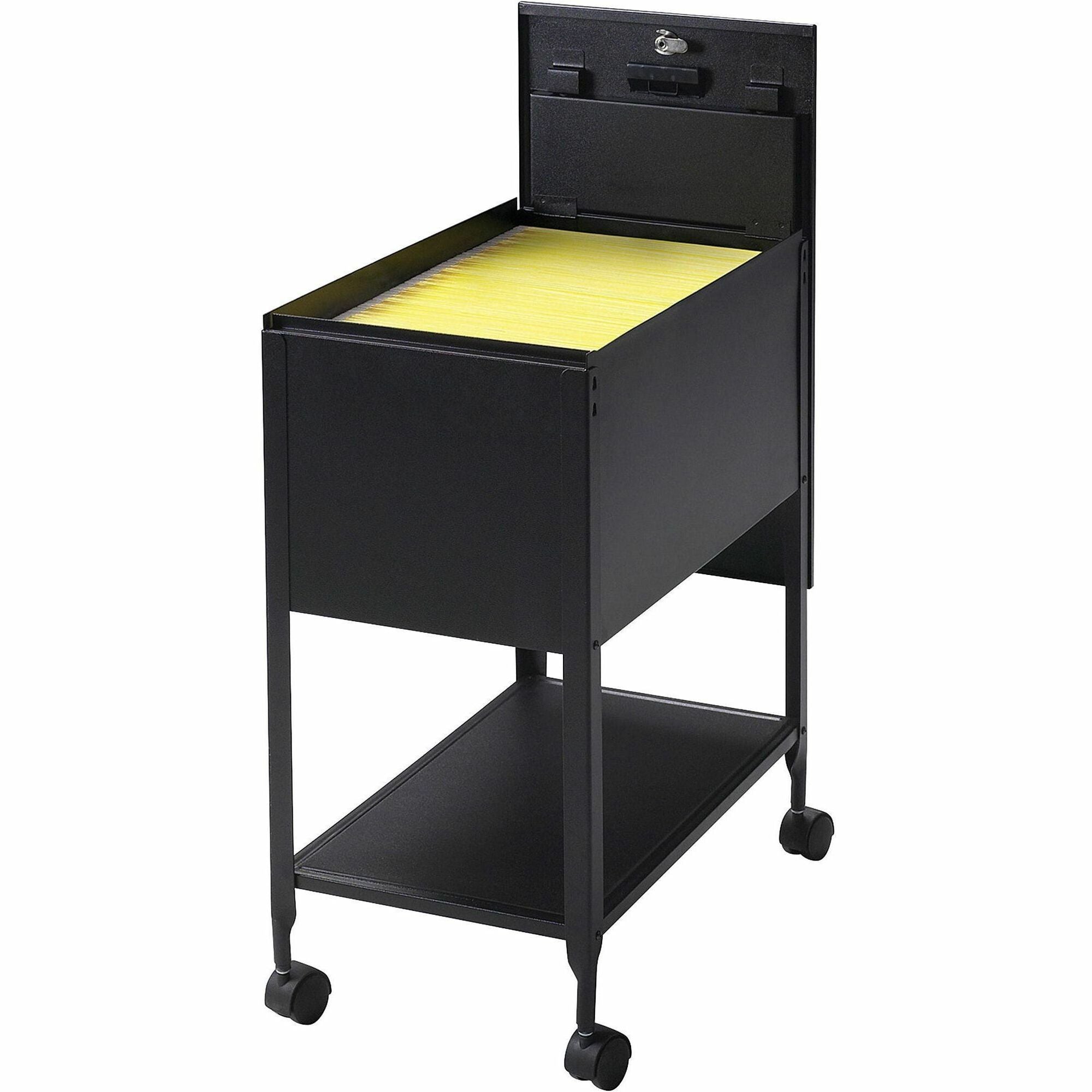 Lorell Standard Mobile File - 4 Casters - x 13.5" Width x 24.8" Depth x 28.3" Height - Black - 1 Each -