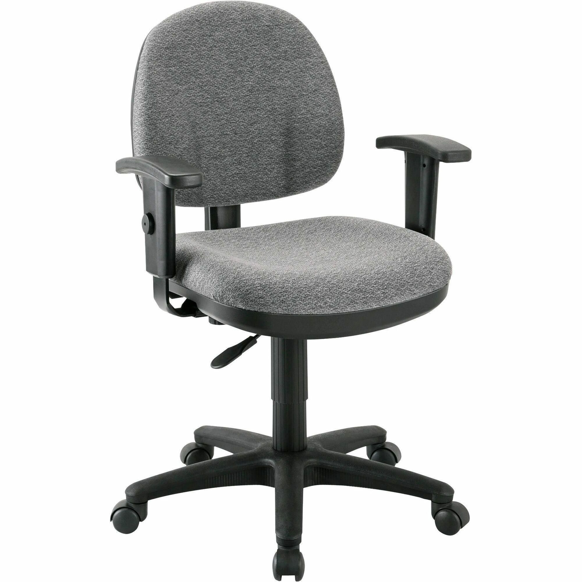Lorell Millenia Series Pneumatic Adjustable Task Chair - Gray Seat - 1 Each -