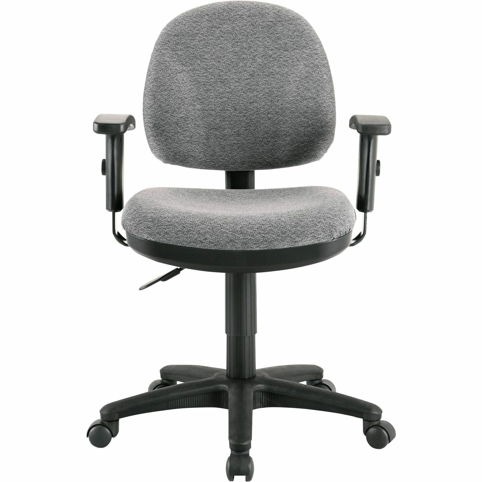 Lorell Millenia Series Pneumatic Adjustable Task Chair - Gray Seat - 1 Each -