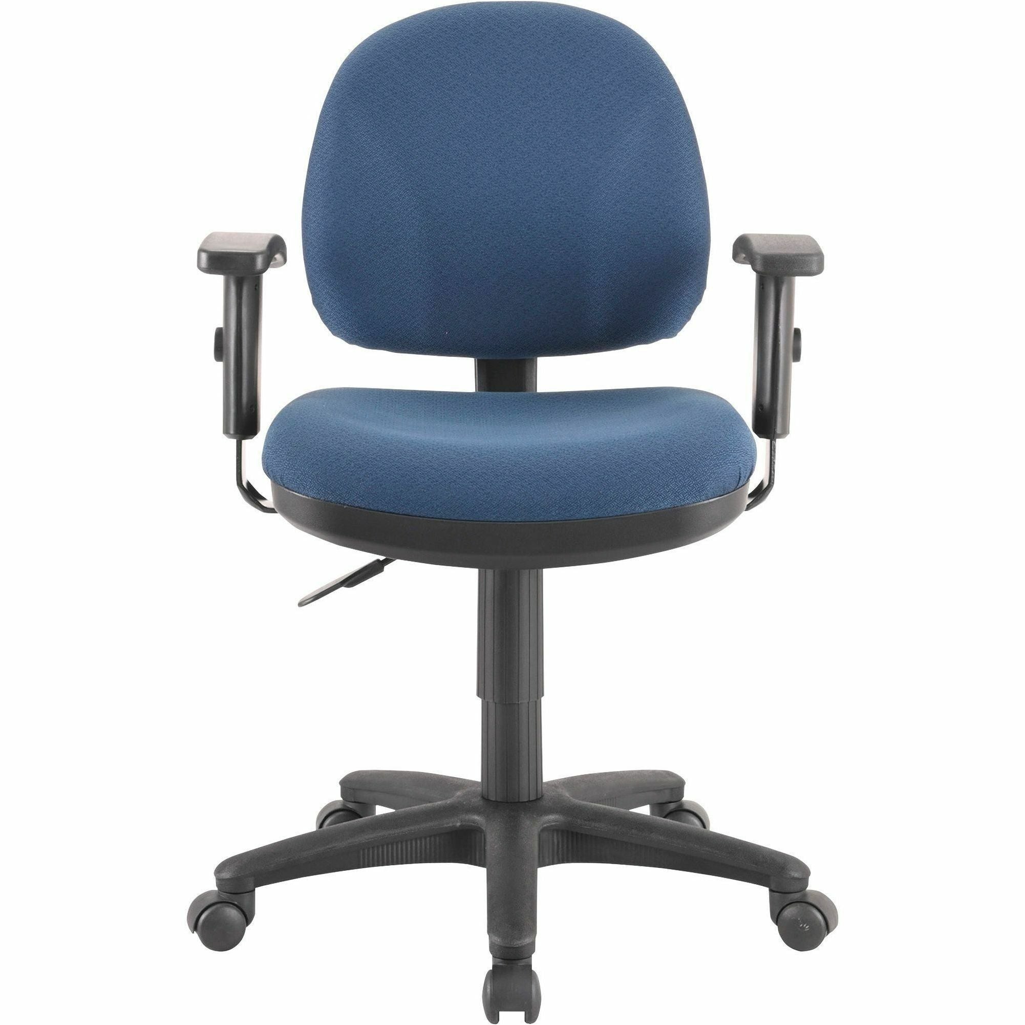 Lorell Millenia Series Pneumatic Adjustable Task Chair - Blue Seat - 1 Each -