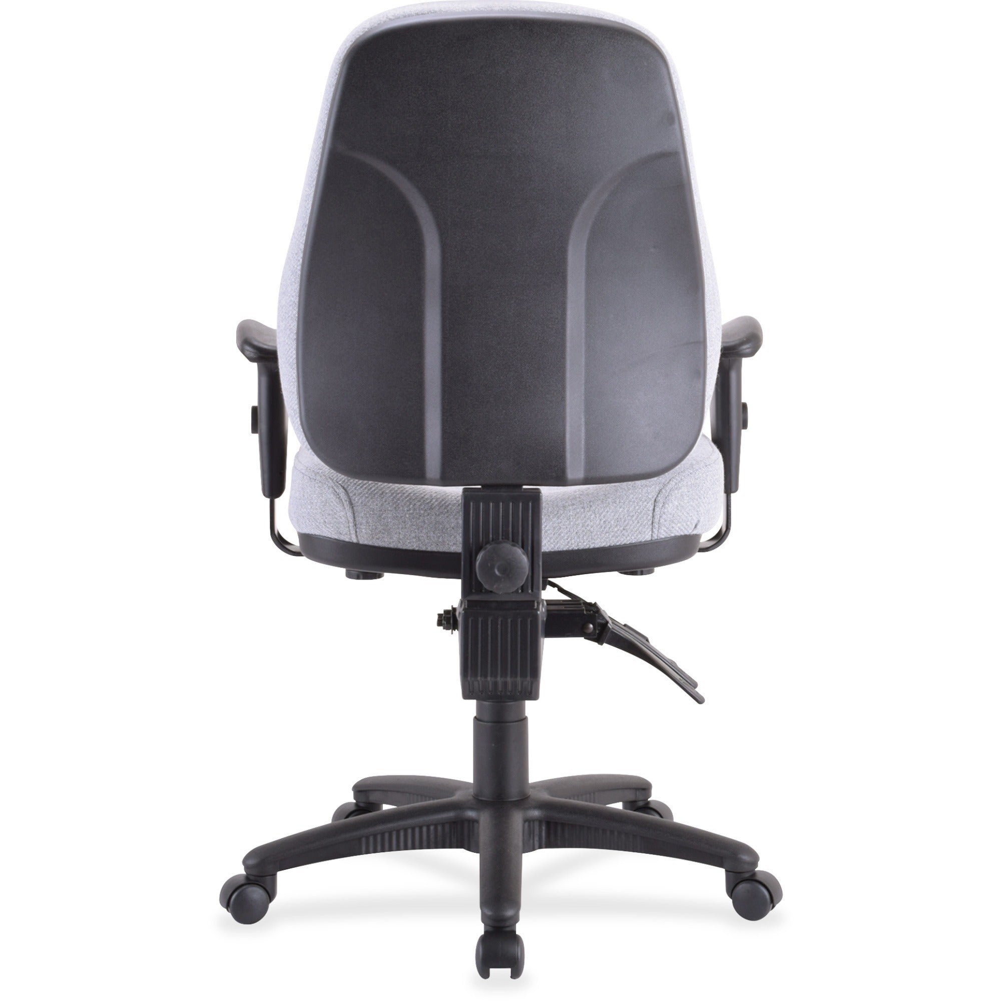 Lorell Bailey High-Back Multi-Task Chair - Gray Acrylic Seat - Black Frame - 1 Each -