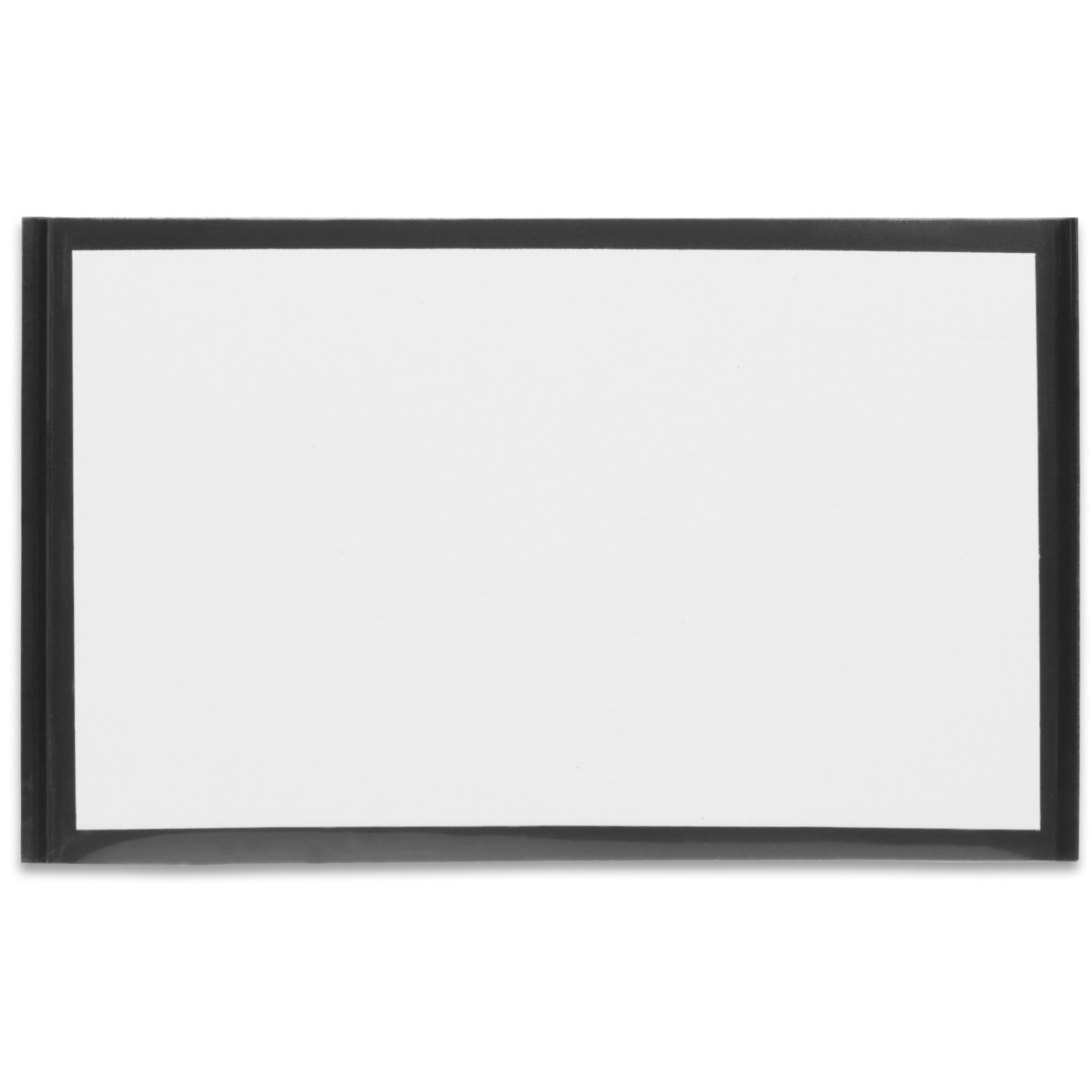Tatco Label Inserts Magnetic Label Holders - Support 3" x 5" Media - 3.4" x 5.4" x - Vinyl - 10 / Pack - Black -