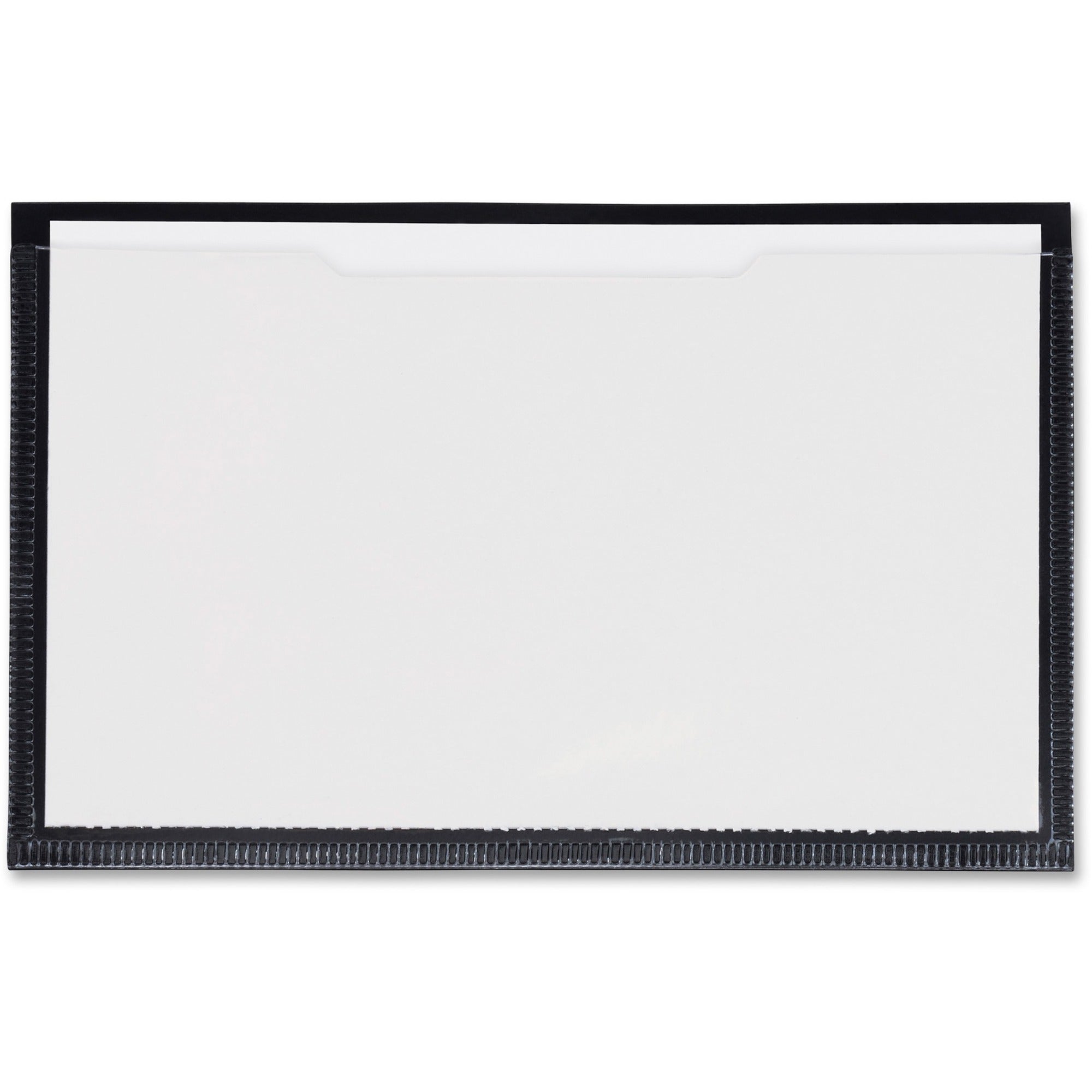 Tatco Label Inserts Magnetic Label Holders - Support 4" x 6" Media - 4.4" x 6.4" x - Vinyl - 10 / Pack - Black -