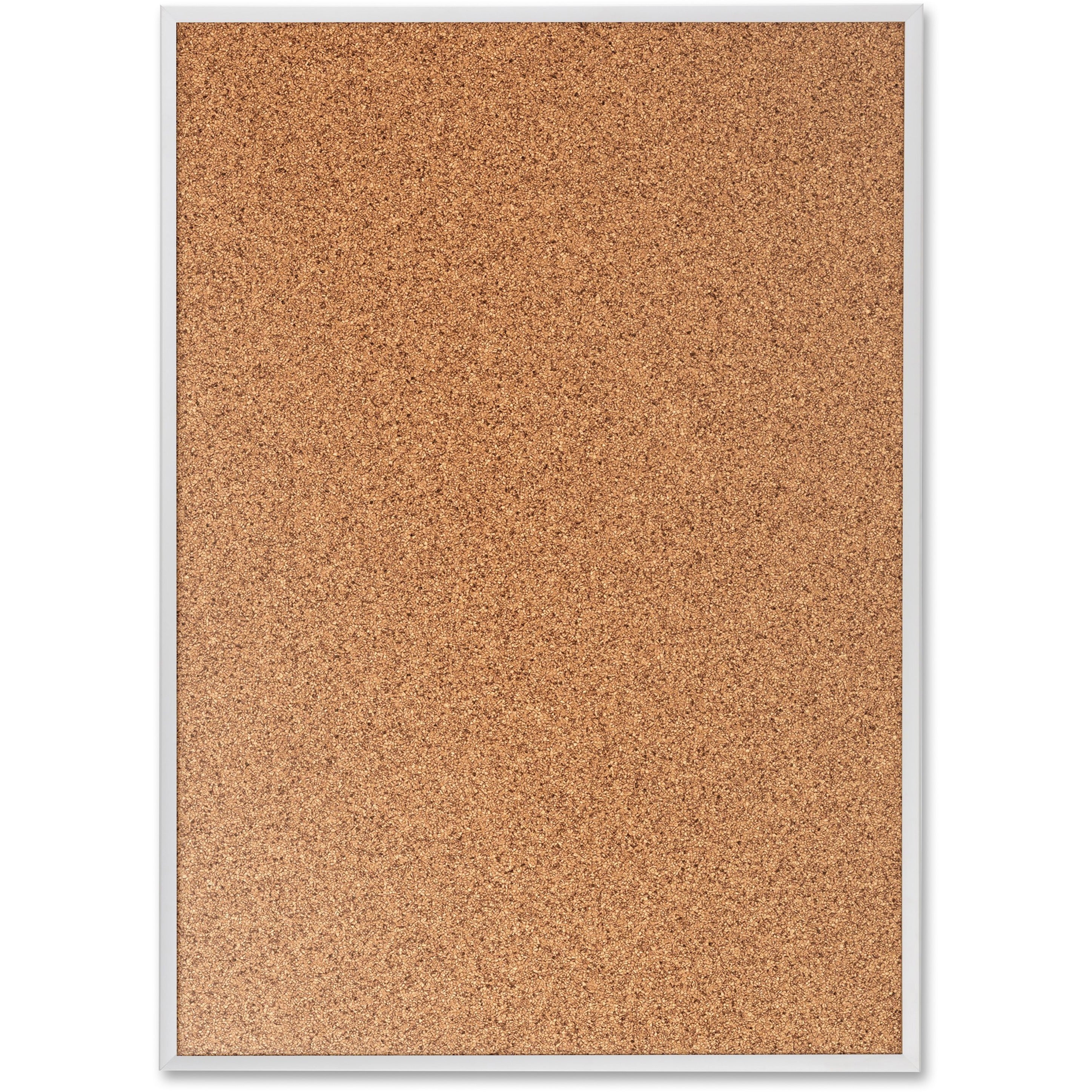 Quartet Classic Series Bulletin Board - 48" Height x 72" Width - Brown Natural Cork Surface - Heavy-gauge, Self-healing, Heavy Duty - Silver Aluminum Frame - 1 Each -