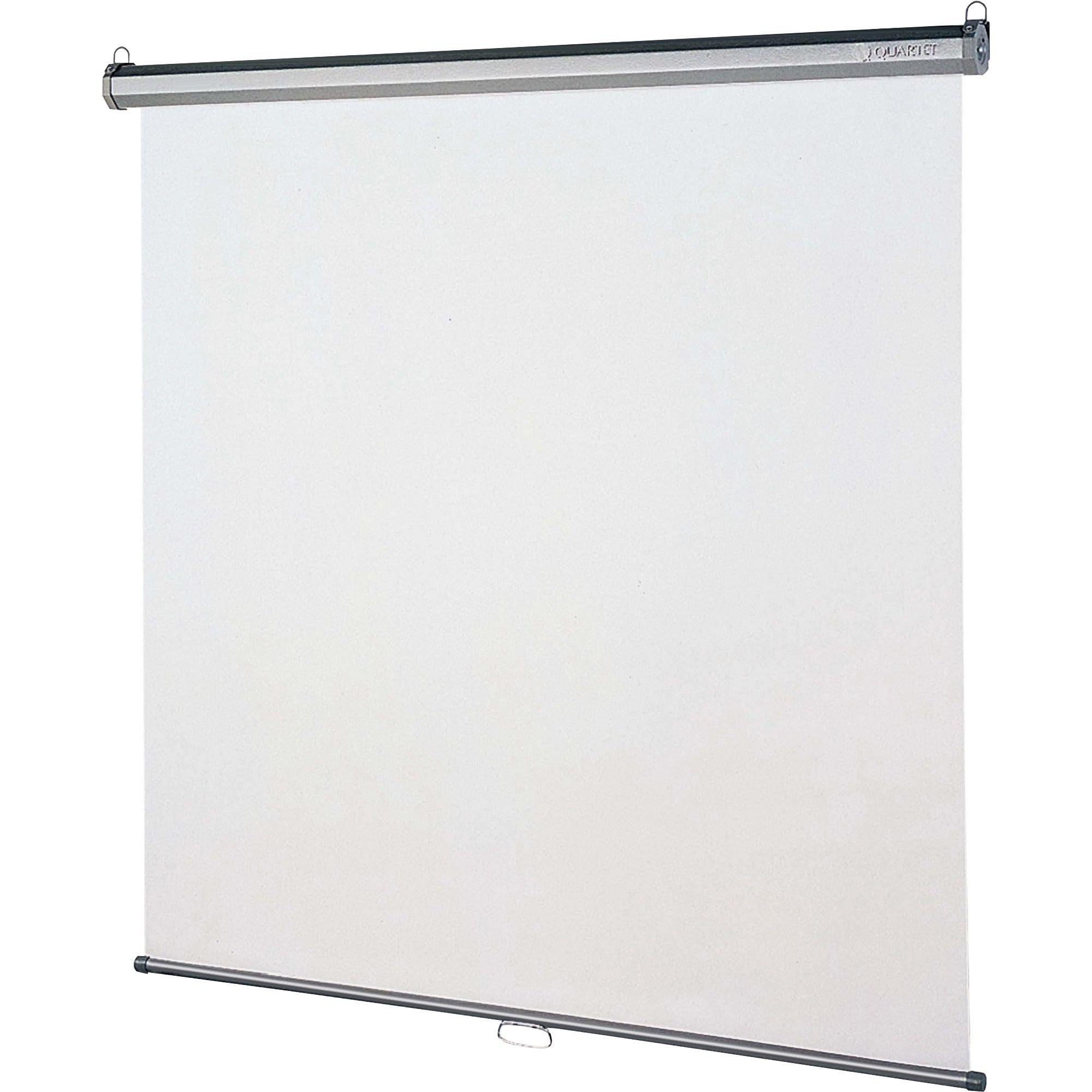 Quartet Manual Projection Screen - 1:1 - Matte White - 96" x 96" - Wall Mount, Ceiling Mount -