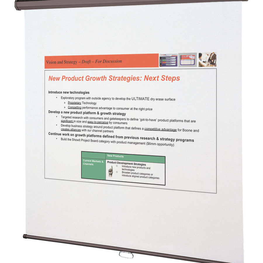 Quartet Manual Projection Screen - 1:1 - Matte White - 96" x 96" - Wall Mount, Ceiling Mount -