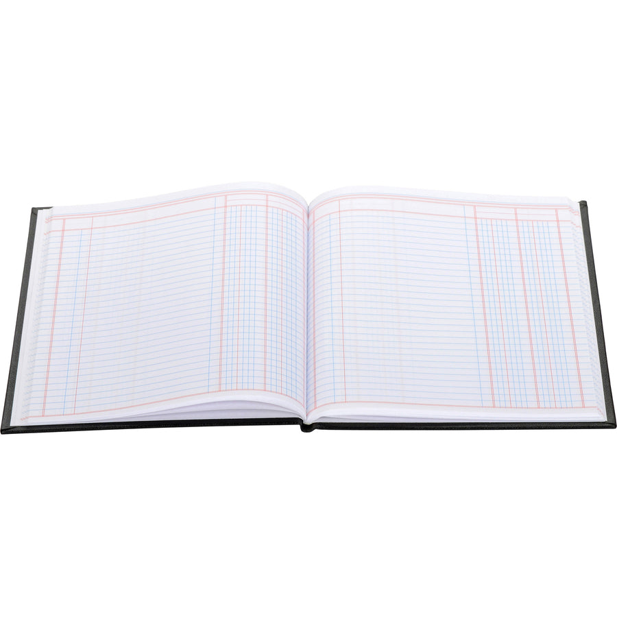 Wilson Jones 74100 2-Column Account Book - 40 Sheet(s) - Sewn Bound - 7" x 9.25" Form Size - 9.50" x 7" Sheet Size - 2 Columns per Sheet - White Sheet(s) - Red, Blue Print Color - Black, Gold Cover - 1 Each -