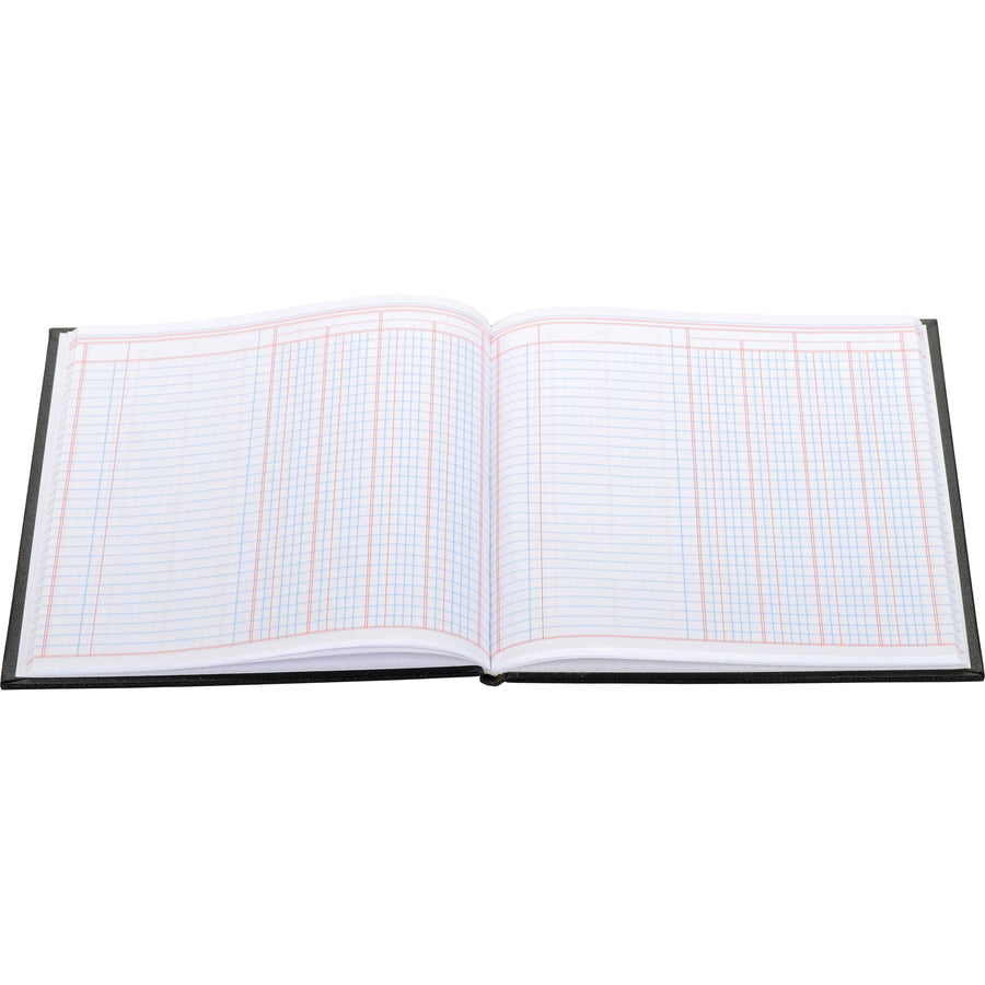 Wilson Jones 74100 4-Column Account Book - Sewn Bound - 7" x 9.25" Form Size - 9.50" x 7" Sheet Size - 4 Columns per Sheet - White Sheet(s) - Red, Blue Print Color - Black, Gold Cover - 1 Each -