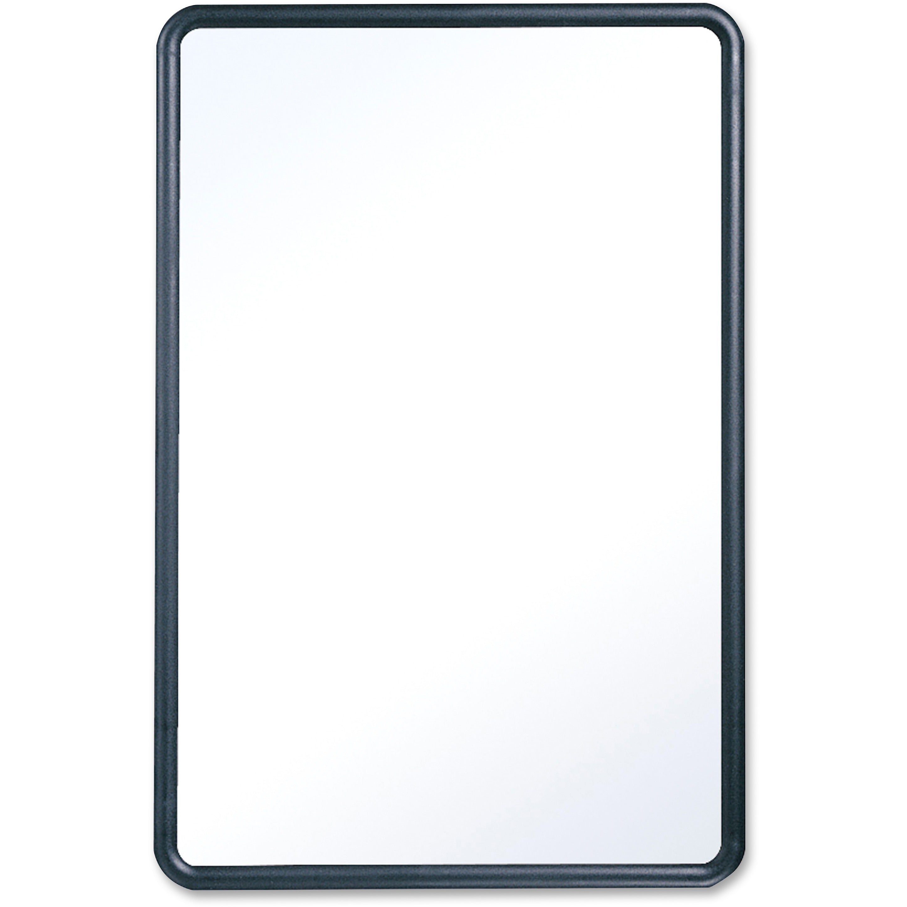 Quartet Contour Whiteboard - 36" (3 ft) Width x 24" (2 ft) Height - White Melamine Surface - Black Plastic Frame - Rectangle - Horizontal/Vertical - 1 Each -
