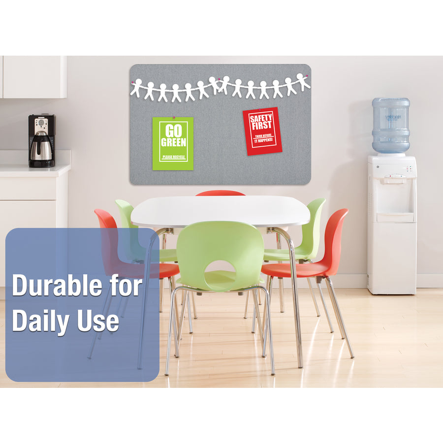 quartet-oval-office-bulletin-board-36-height-x-48-width-light-blue-fabric-surface-frameless-flexible-1-each_qrt7684be - 2