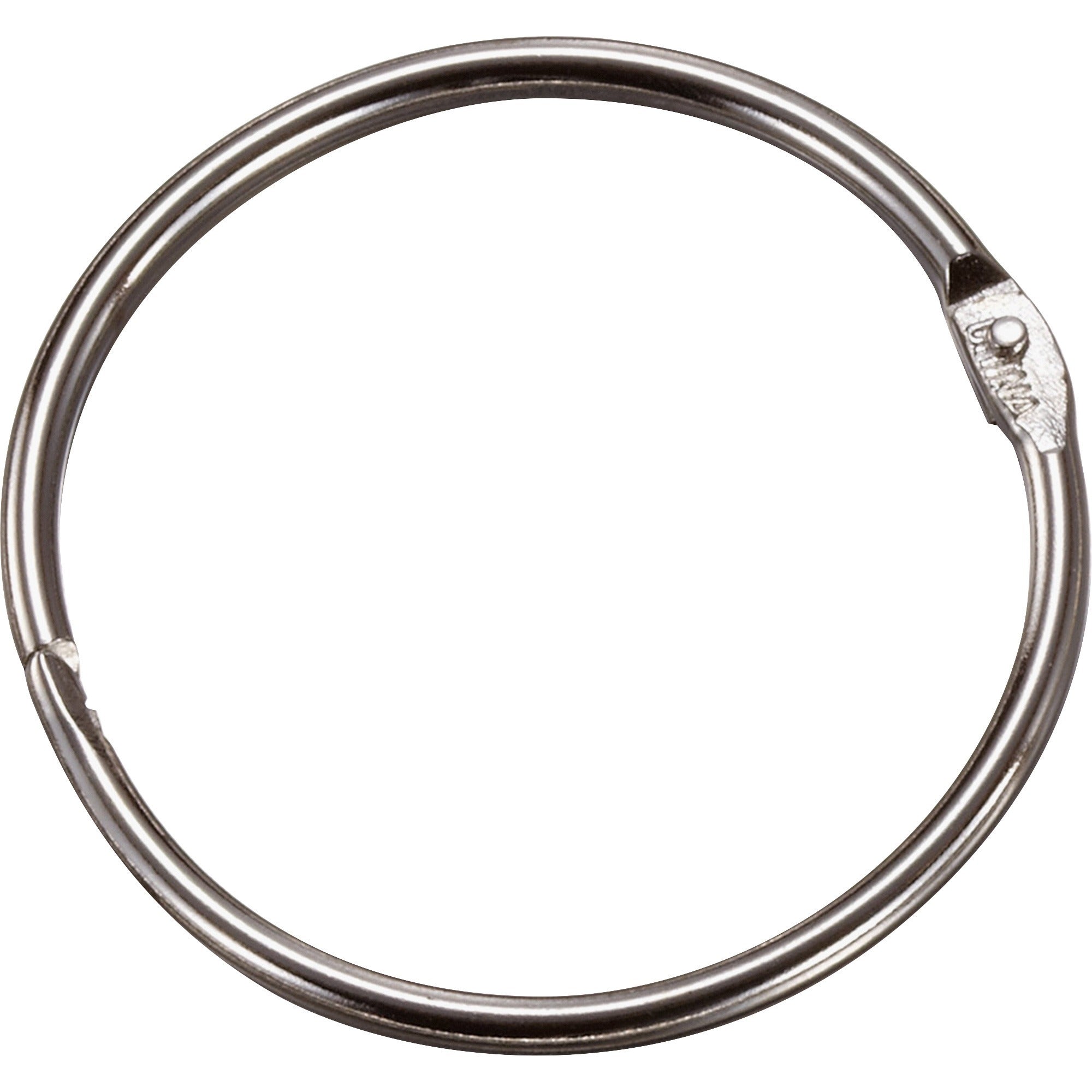 Officemate Loose-Leaf Book Rings - 1.5" Diameter - Silver - Metal - 100 / Box -