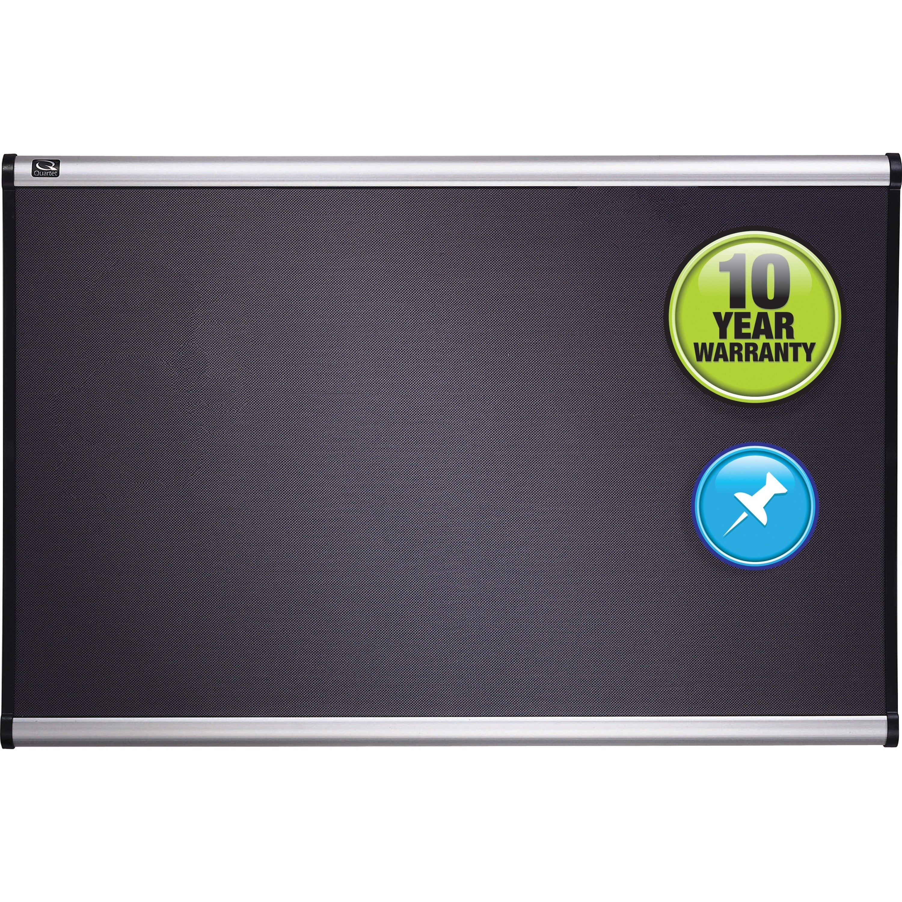 Quartet Prestige Diamond Mesh Bulletin Board - 48" Height x 72" Width - Gray Fabric Surface - Self-healing, Fade Resistant - Silver Aluminum Frame - 1 Each -