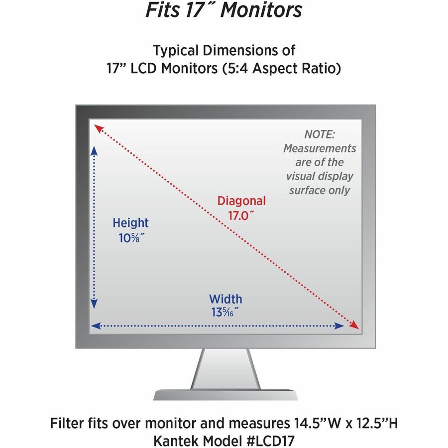 Kantek LCD Protect Anti-glare Filter Fits 17-18in Monitors - For 18"LCD Monitor - Scratch Resistant - Anti-glare - 1 Pack - 2