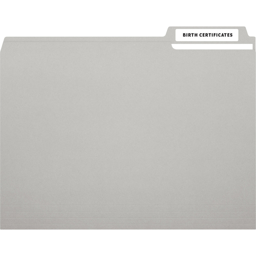 Maco Assorted Laser/Inkjet File Folder Labels - 43/64" Width x 3 7/16" Length - Permanent Adhesive - Inkjet, Inkjet - White - 30 / Sheet - 1500 / Box -