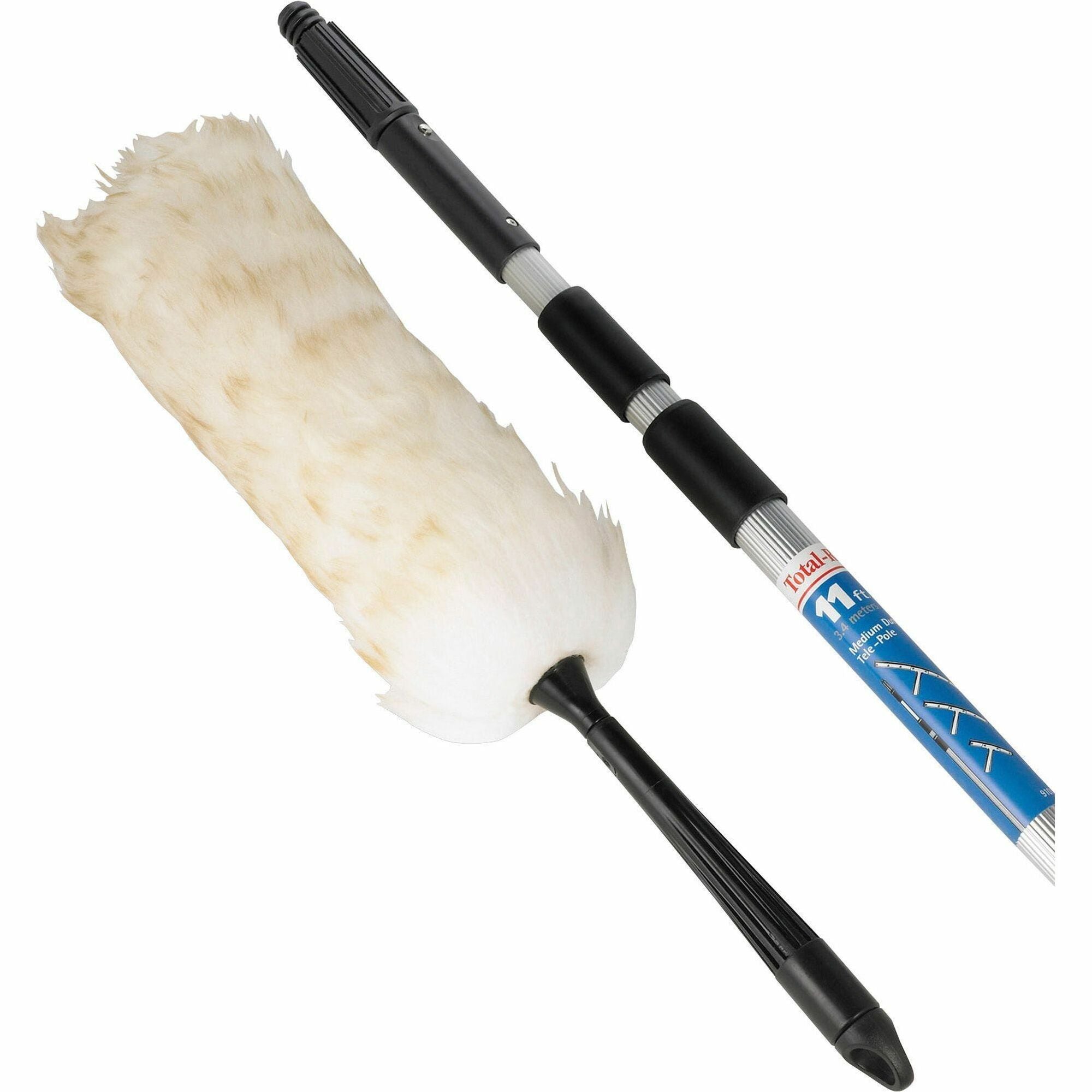 Unger Duster Telescoping Pole Kit - Lamb's Wool Bristle - 52" Overall Length - 1 Each - Cream -