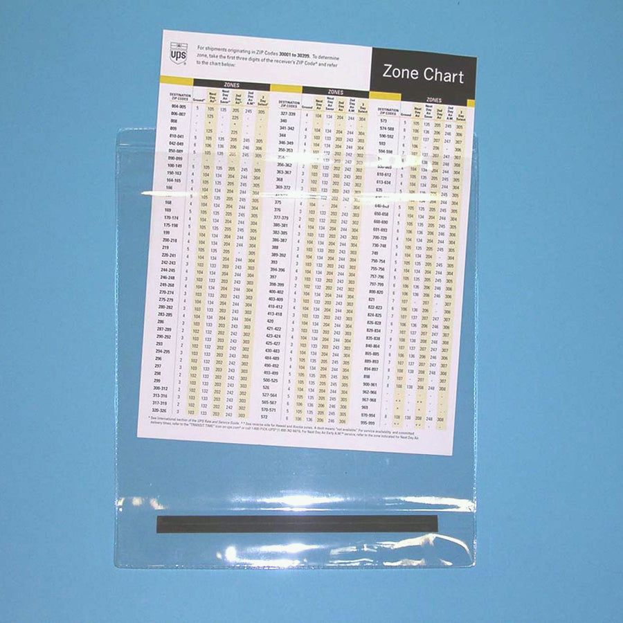 Tatco Vinyl File Pocket - 9" x 12" - Vinyl - Clear - 25 / Box -