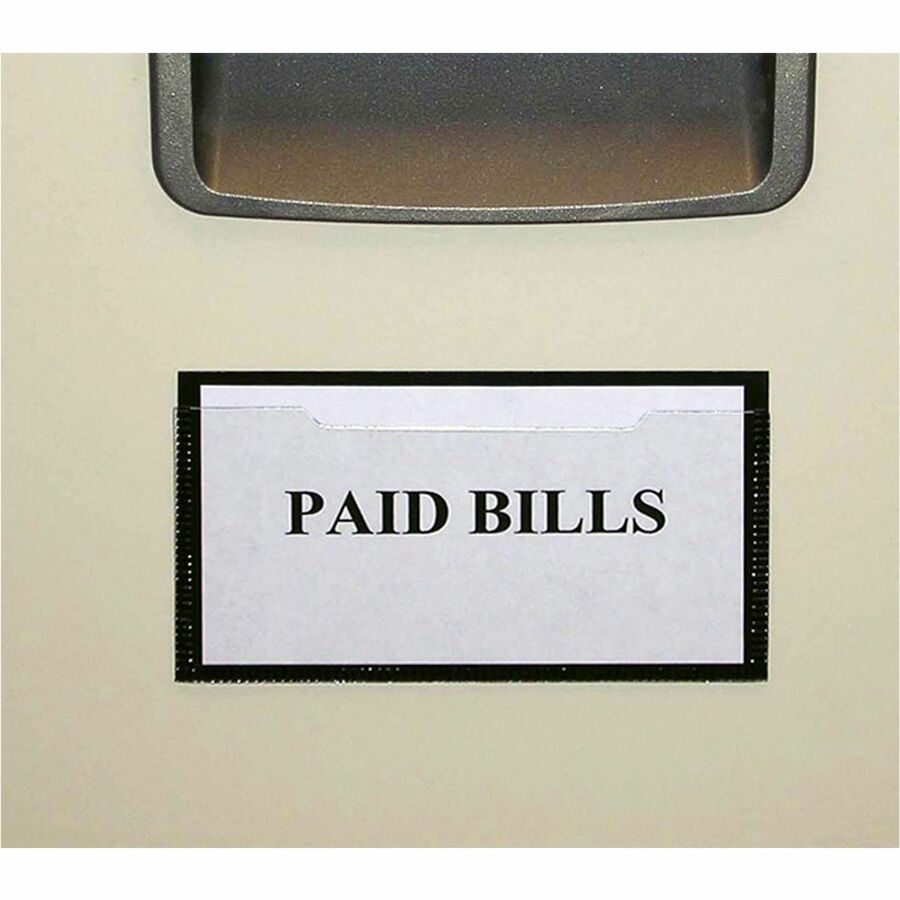 Tatco Label Inserts Magnetic Label Holders - Support 2" x 4" Media - 2.5" x 4.4" x - Vinyl - 10 / Pack - White -