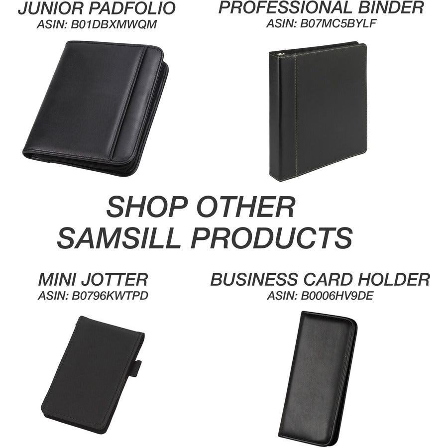 samsill-letter-portfolio-8-1-2-x-11-3-fasteners-2-fastener-capacity-for-folder-2-exterior-internal-pockets-vinyl-leather-metal-nappa-leather-black-1-each_sam15670 - 2