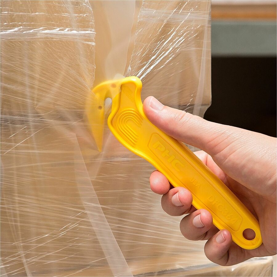 PHC Pacific Disposable Film Cutter - Plastic - Yellow - 1 Each - 2