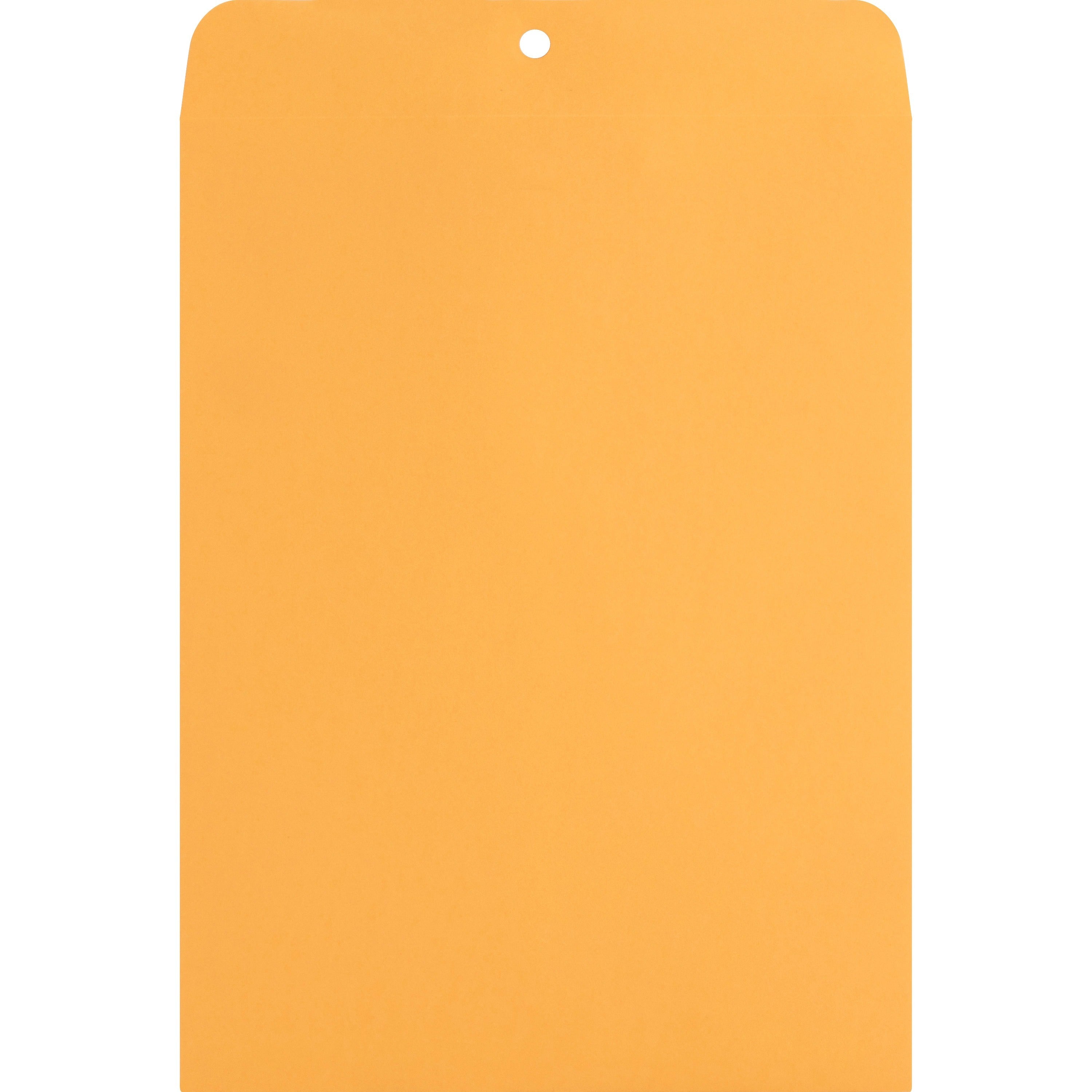 Nature Saver Recycled Clasp Envelopes - Clasp - #90 - 9" Width x 12" Length - 28 lb - Clasp - Kraft - 100 / Box - Yellow -