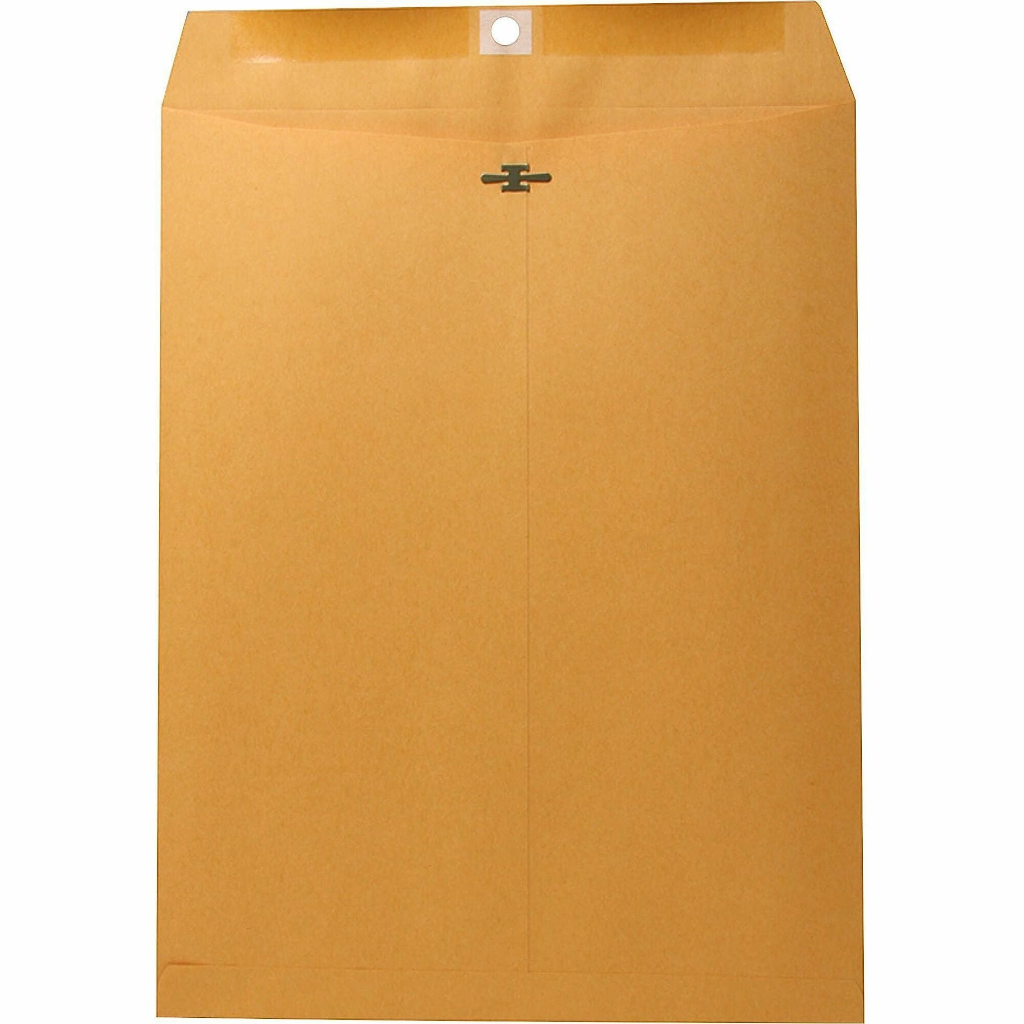 Nature Saver Recycled Clasp Envelopes - Clasp - #97 - 10" Width x 13" Length - 28 lb - Clasp - Kraft - 100 / Box - Kraft -