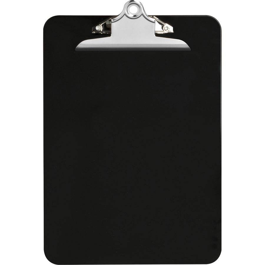 Nature Saver Recycled Plastic Clipboards - 1" Clip Capacity - 8 1/2" x 12" - Heavy Duty - Plastic - Black - 1 Each -