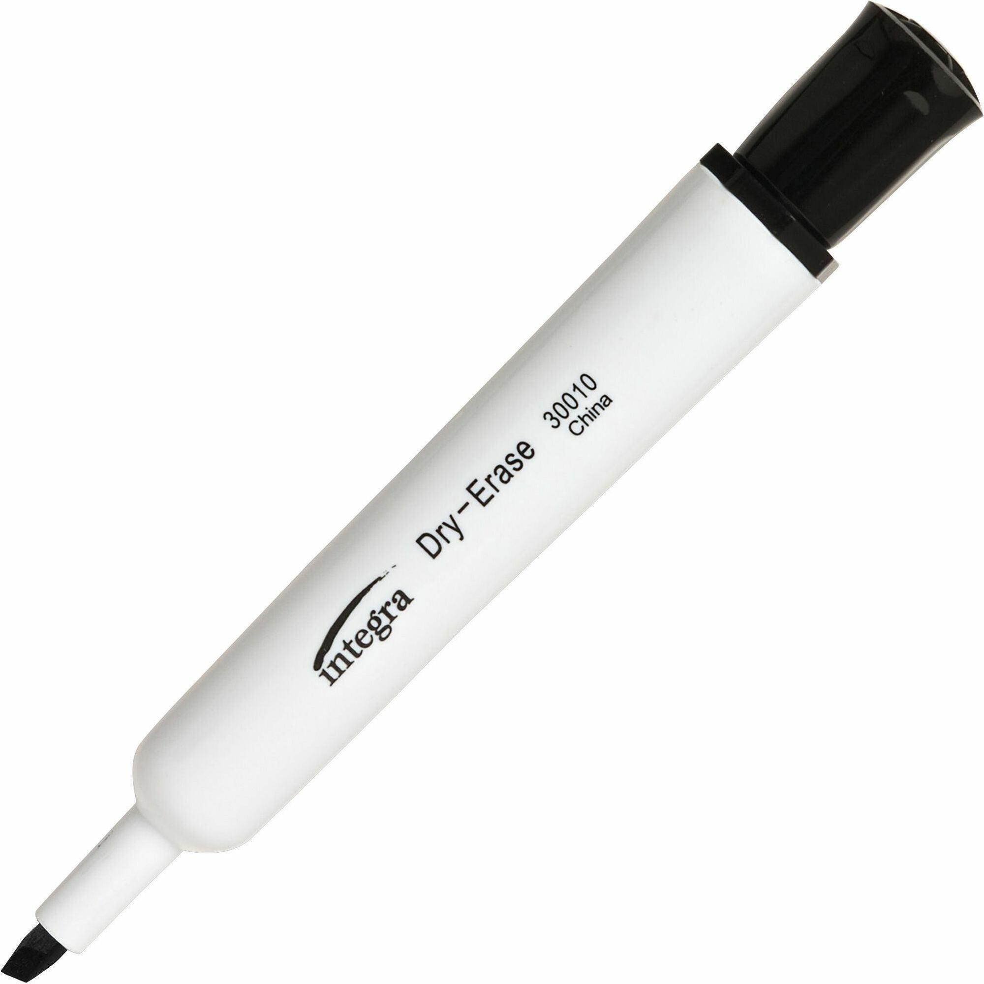 Integra Chisel Point Dry-erase Markers - Chisel Marker Point Style - Black - 1 Dozen -